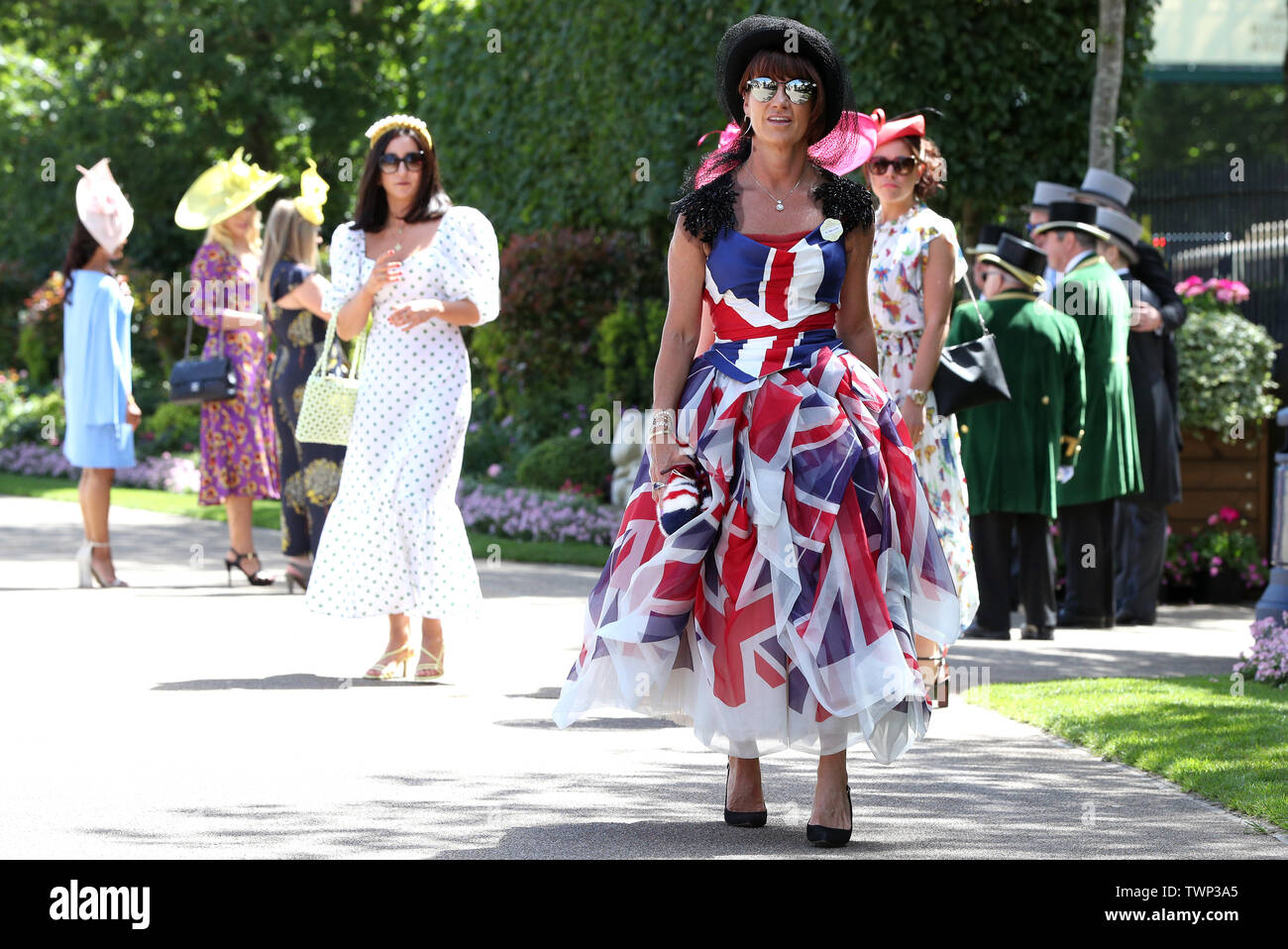 Helen Wilson from Manchester arrives during day five of Royal Ascot at