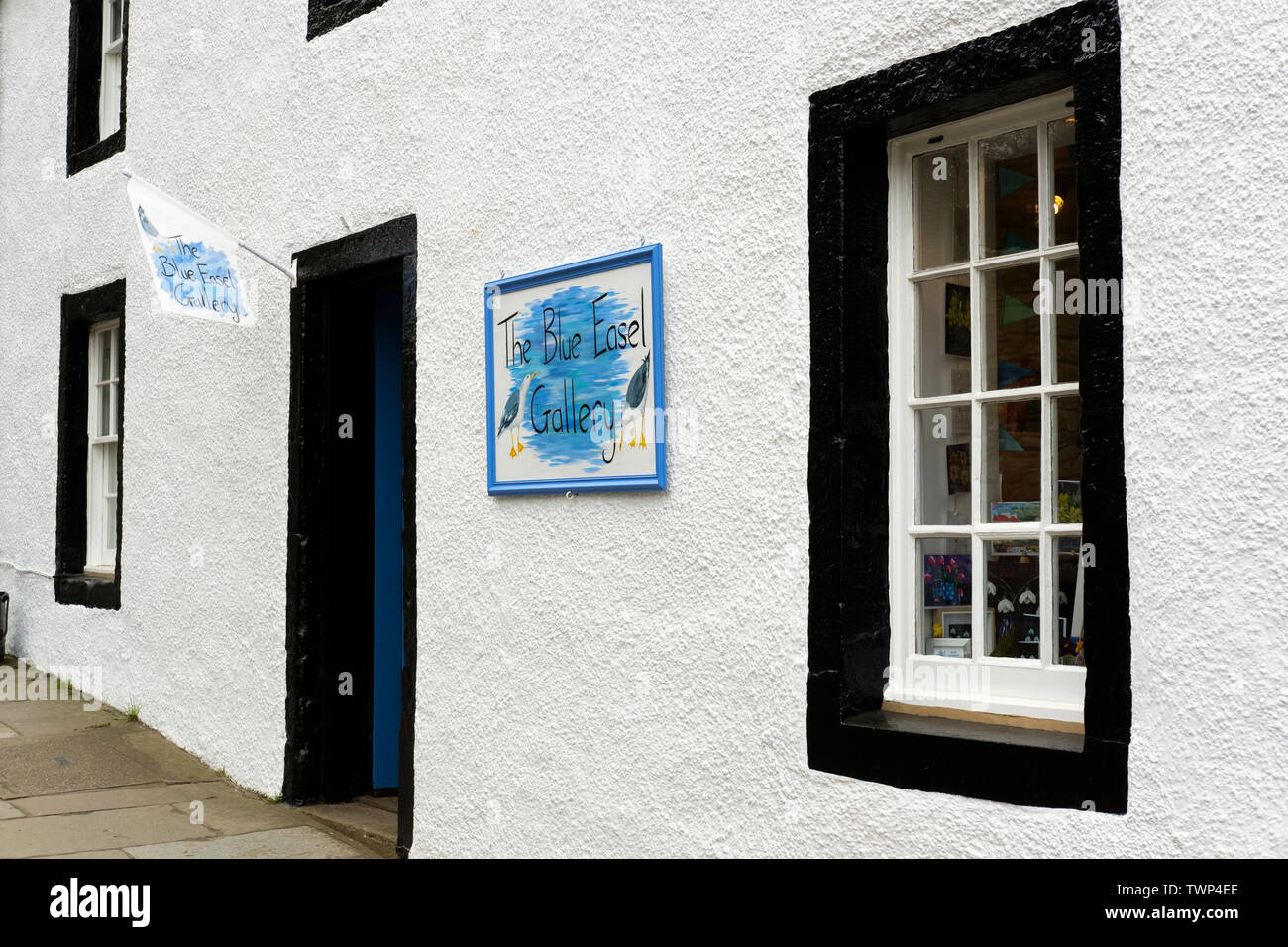 The Blue Easel Gallery, a small private art gallery in Cramond Village