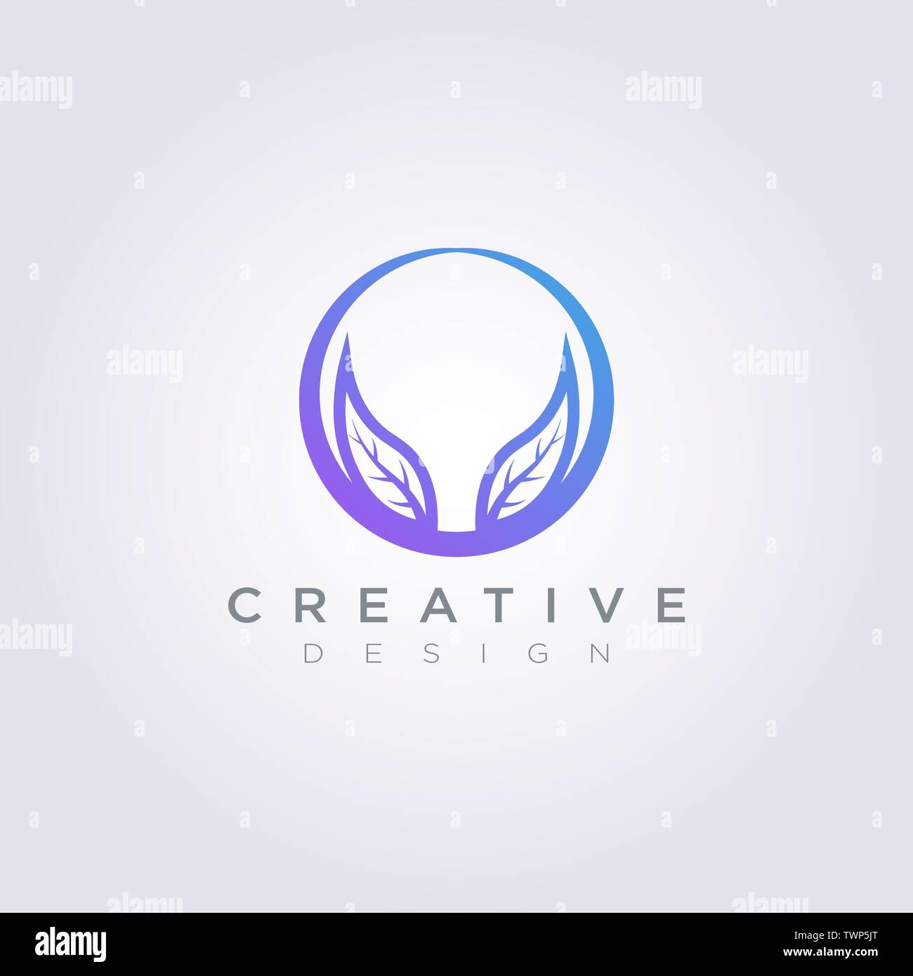 Circle with Leaf Vector Illustration Design Clipart Symbol Logo ...