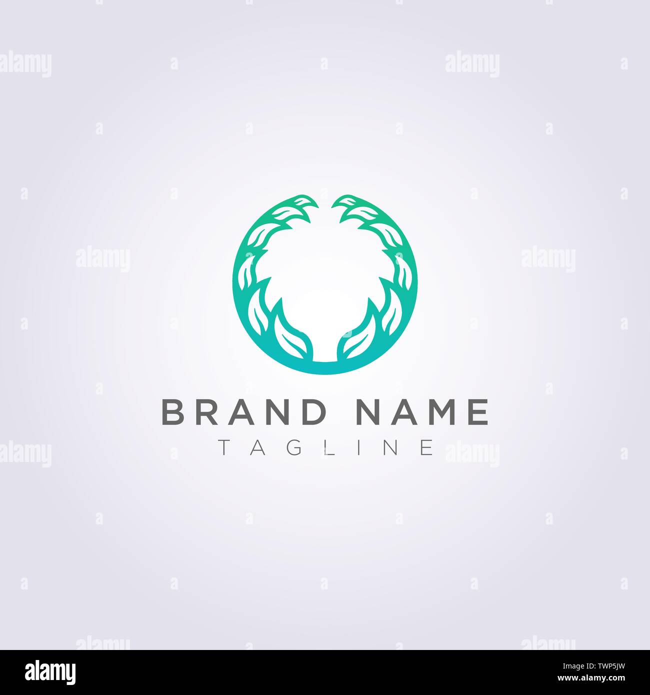 Circle with Leaf Vector Illustration Design Clipart Symbol Logo ...