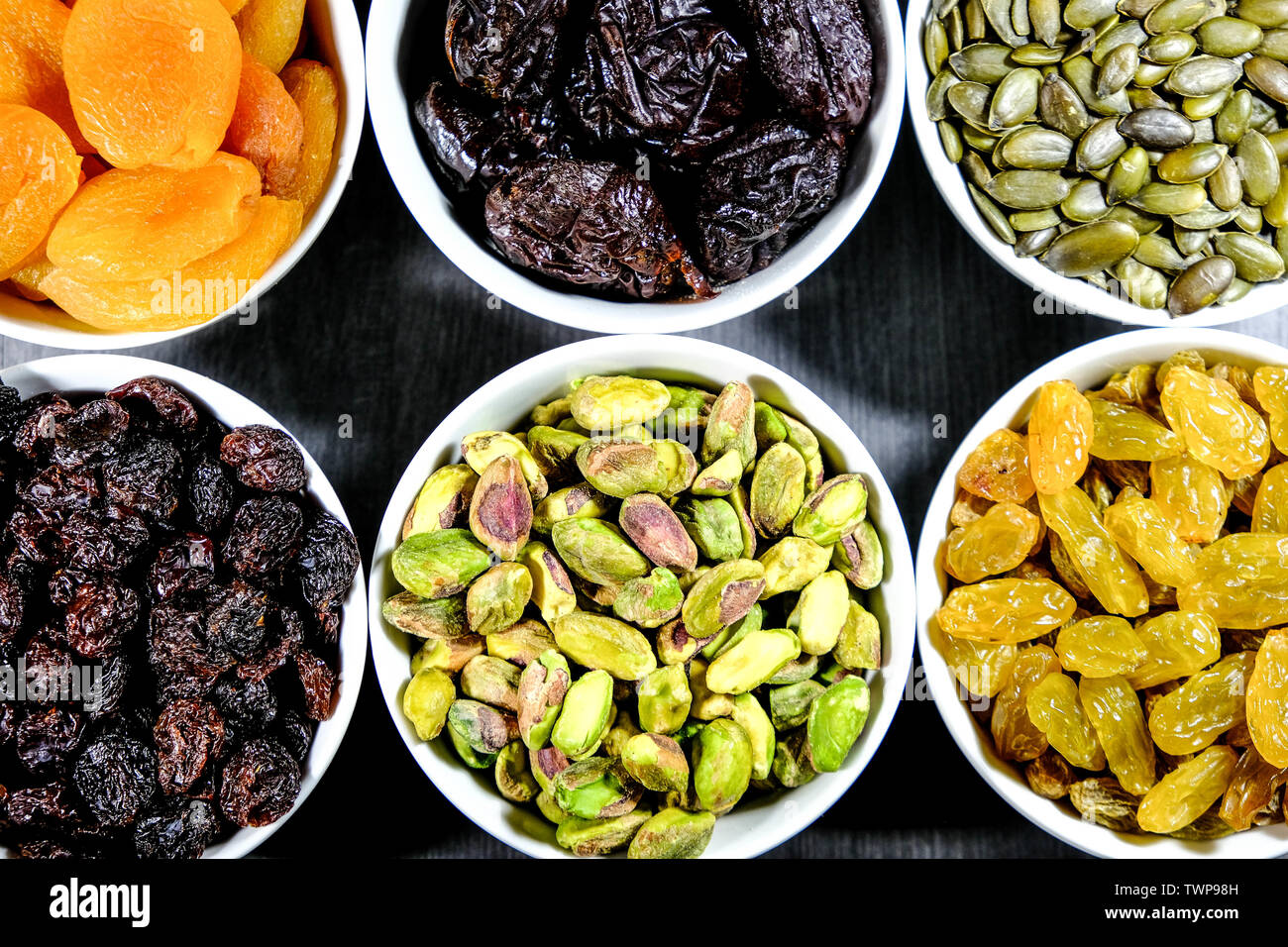 Pistachio Nuts, Pumpkin Seeds, Raisins, Sultanas Prunes and Dried Apricots Fruit and Nut Healthy