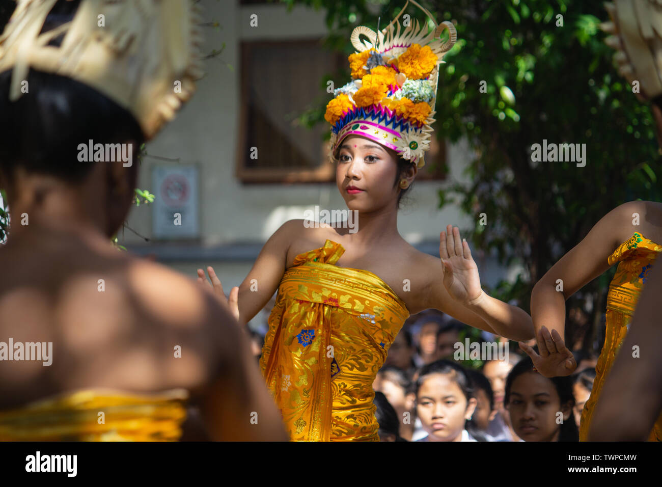 DENPASAR.BALI/INDONESIA-MAY 11 2019: Some beautiful Balinese young ...