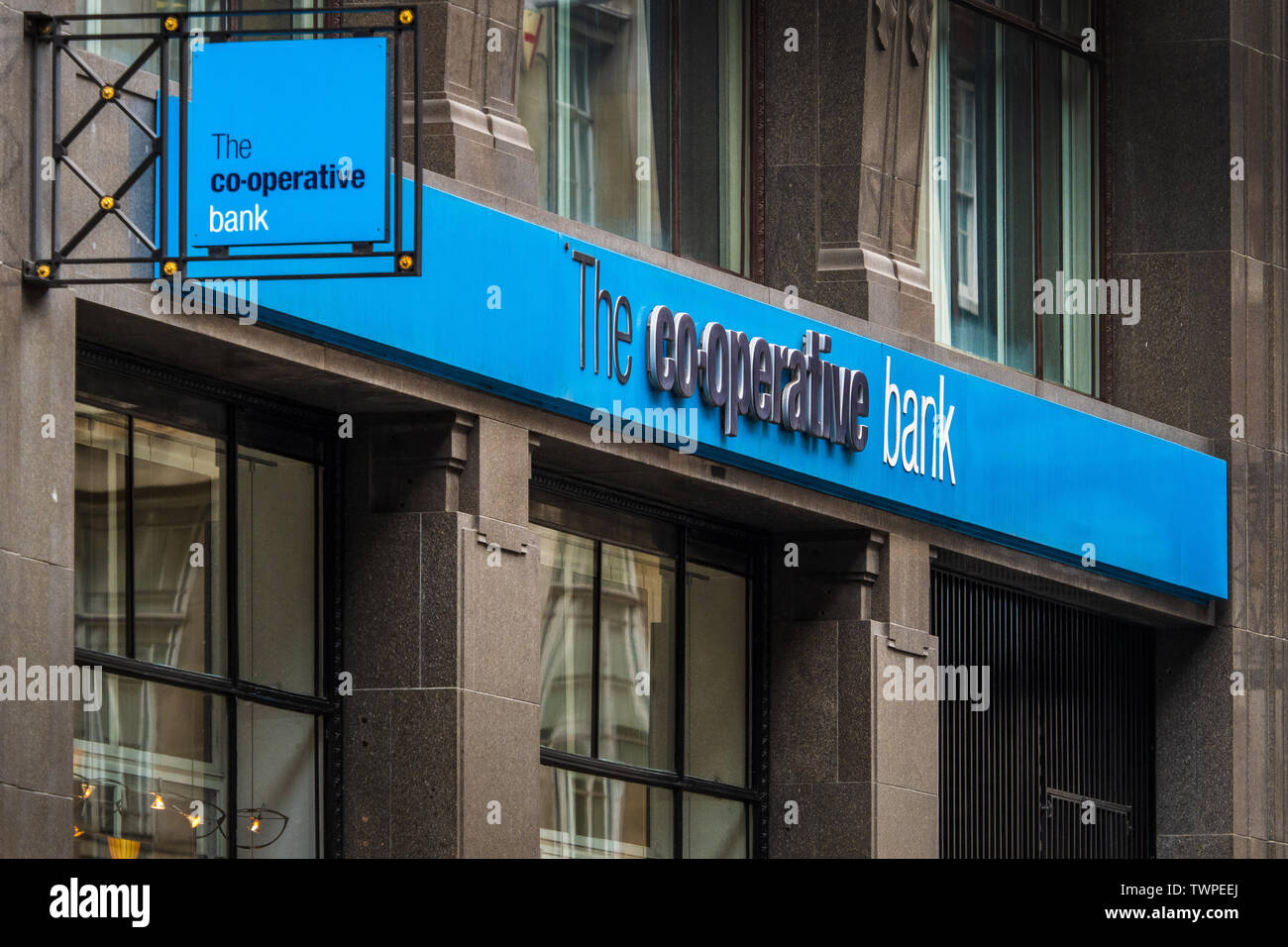 The CoOperative Bank in the City of London Financial District at 80 Cornhill Stock Photo
