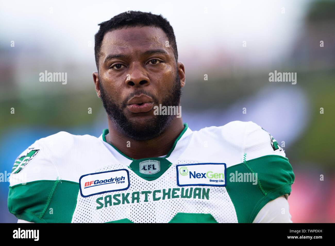 June 20, 2019 Saskatchewan Roughriders defensive lineman Charleston