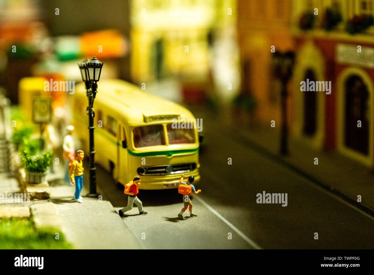 Miniatur School bus Stock Photo