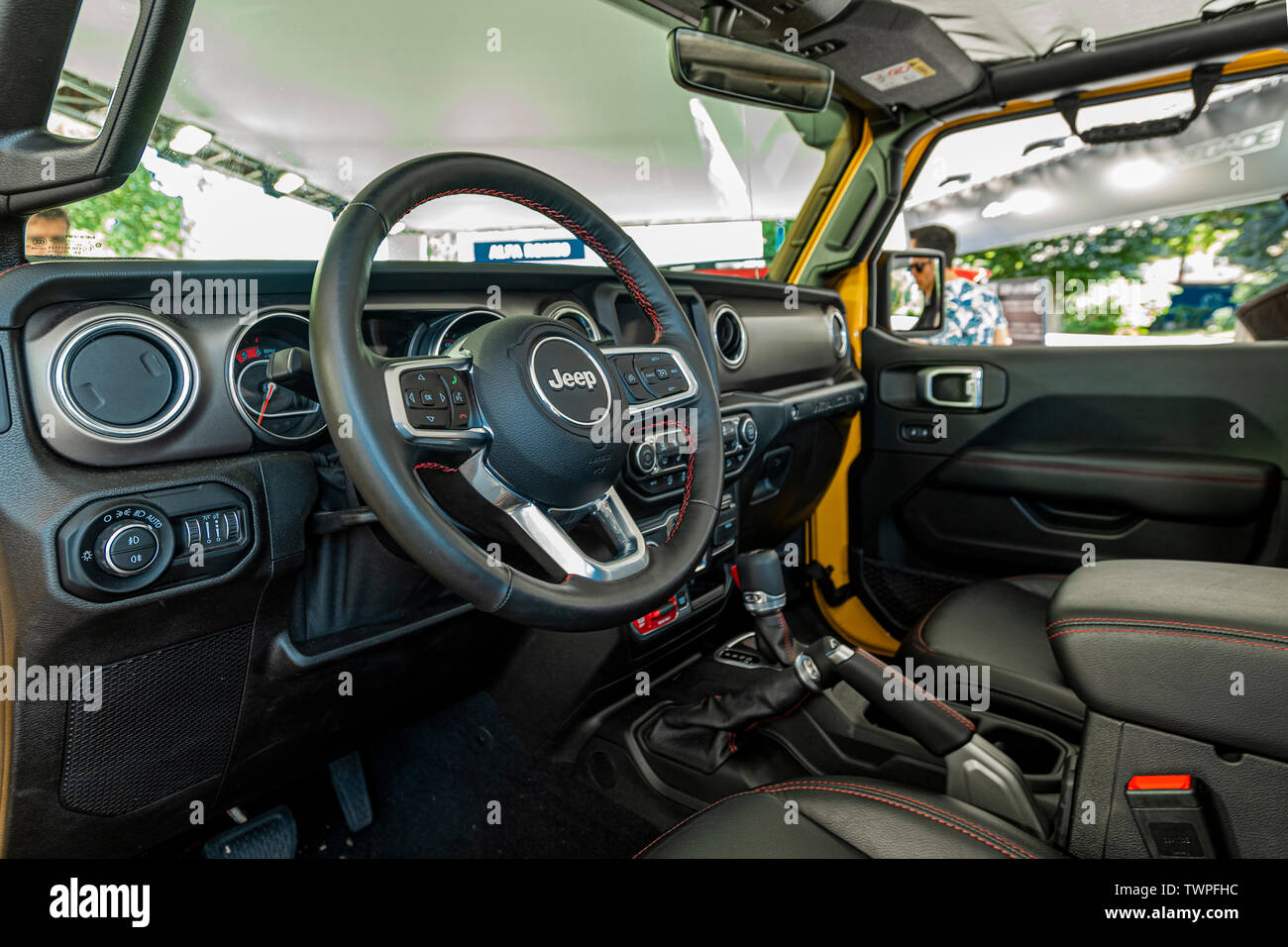 Turin, Piedmont, Italy. 22nd June 2019. Italy Piedmont Turin Valentino park Auto Show 2019 - Jeep interior Credit: Realy Easy Star/Alamy Live News Credit: Realy Easy Star/Alamy Live News Stock Photo