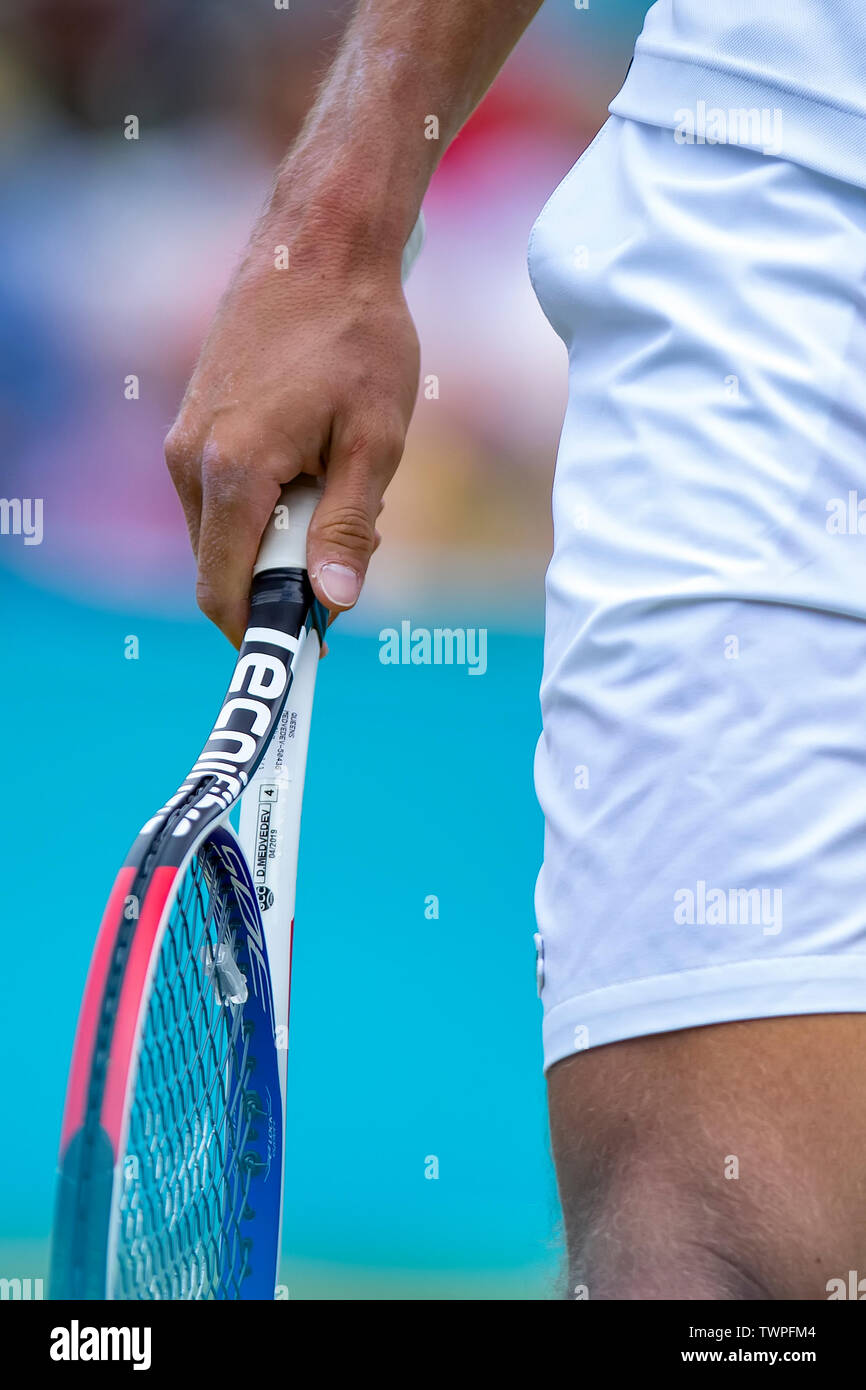 Queen Club London Uk 22nd June 2019 The Atp Fever Tree Tennis Tournament Daniil Medvedev Rus Holds His Racket Credit Action Plus Sports Alamy Live News Stock Photo Alamy
