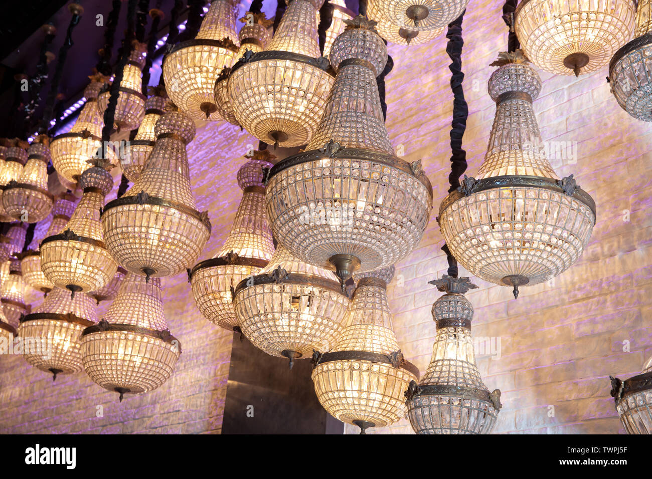 Victorian crystal chandeliers hi-res stock photography and images - Alamy