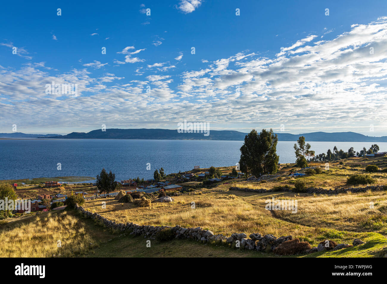 Luquina Chico, Lake Titicaca, Peru, South America Stock Photo