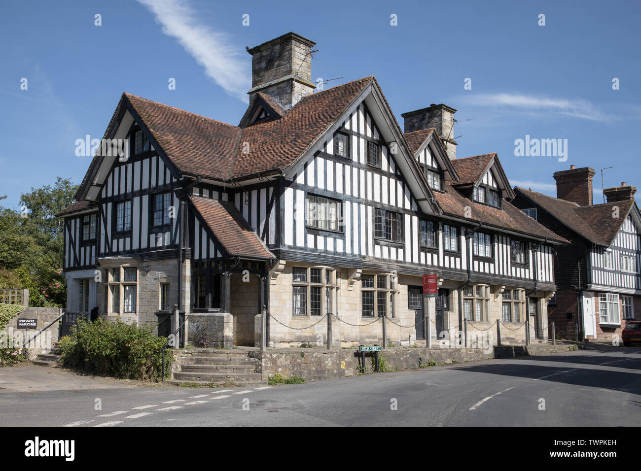 timbered houses in the village of fletching east sussex Stock Photo