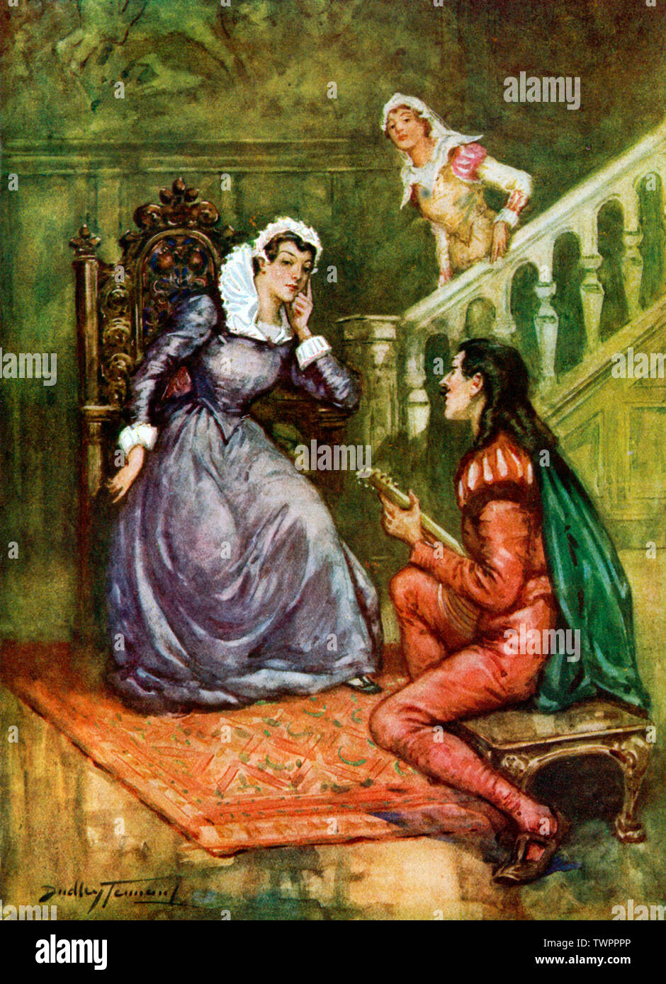 David Rizzio performing for Mary Queen of Scots. By Dudley Tennant. David Rizzio (c15331566
