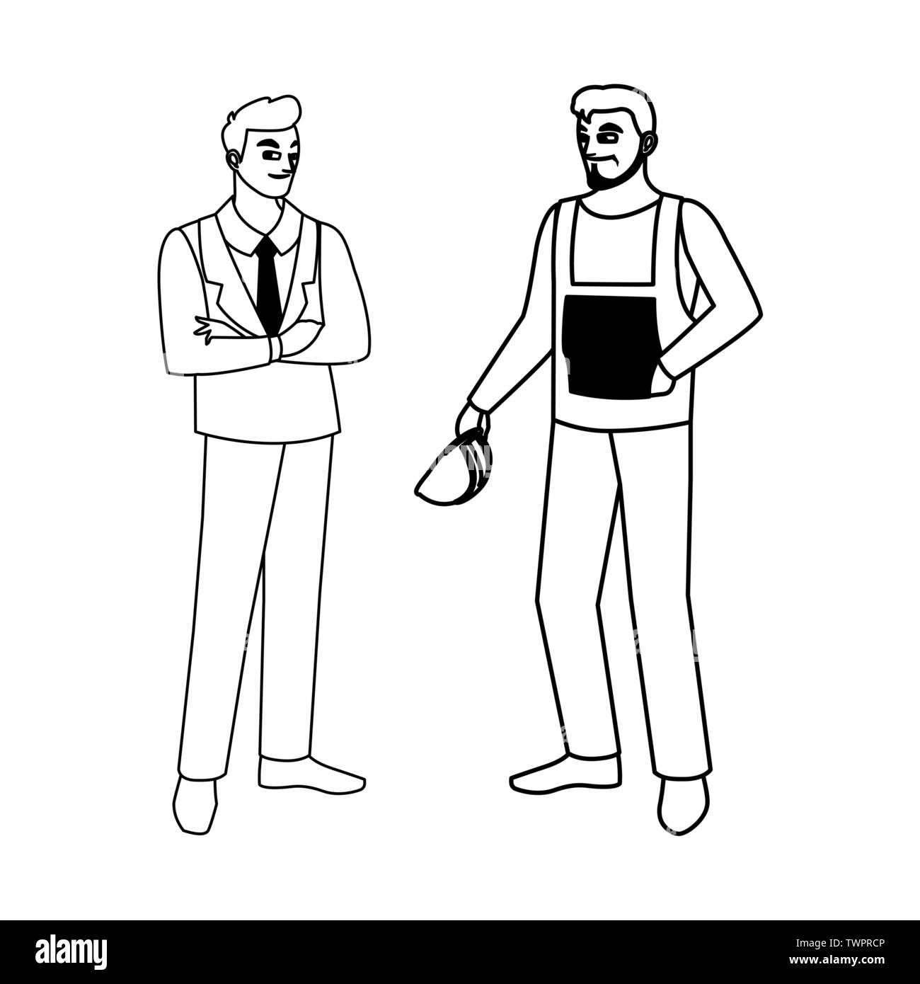 builder constructor with engineer characters vector illustration design ...