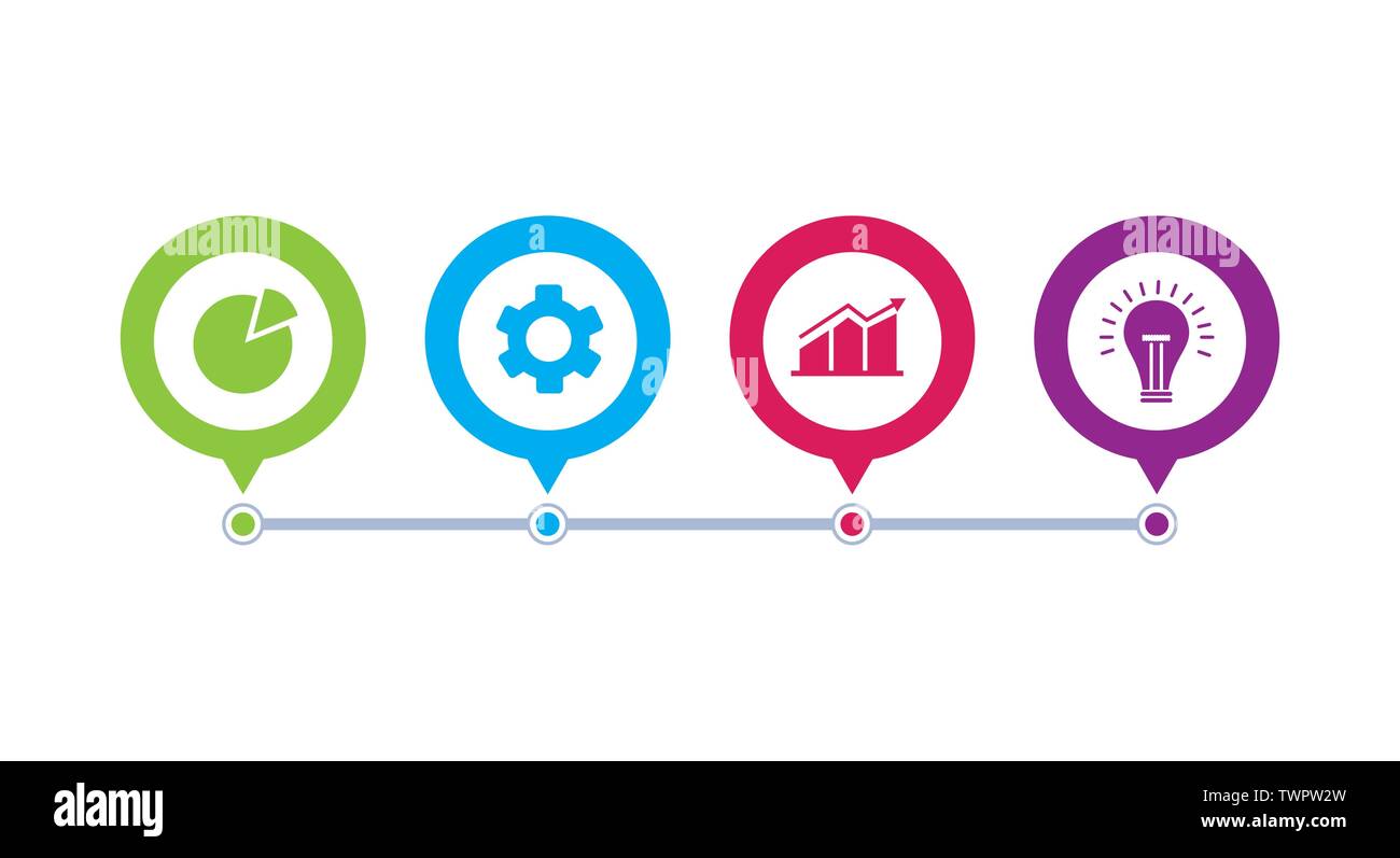 pins location set infographics icons vector illustration design Stock ...