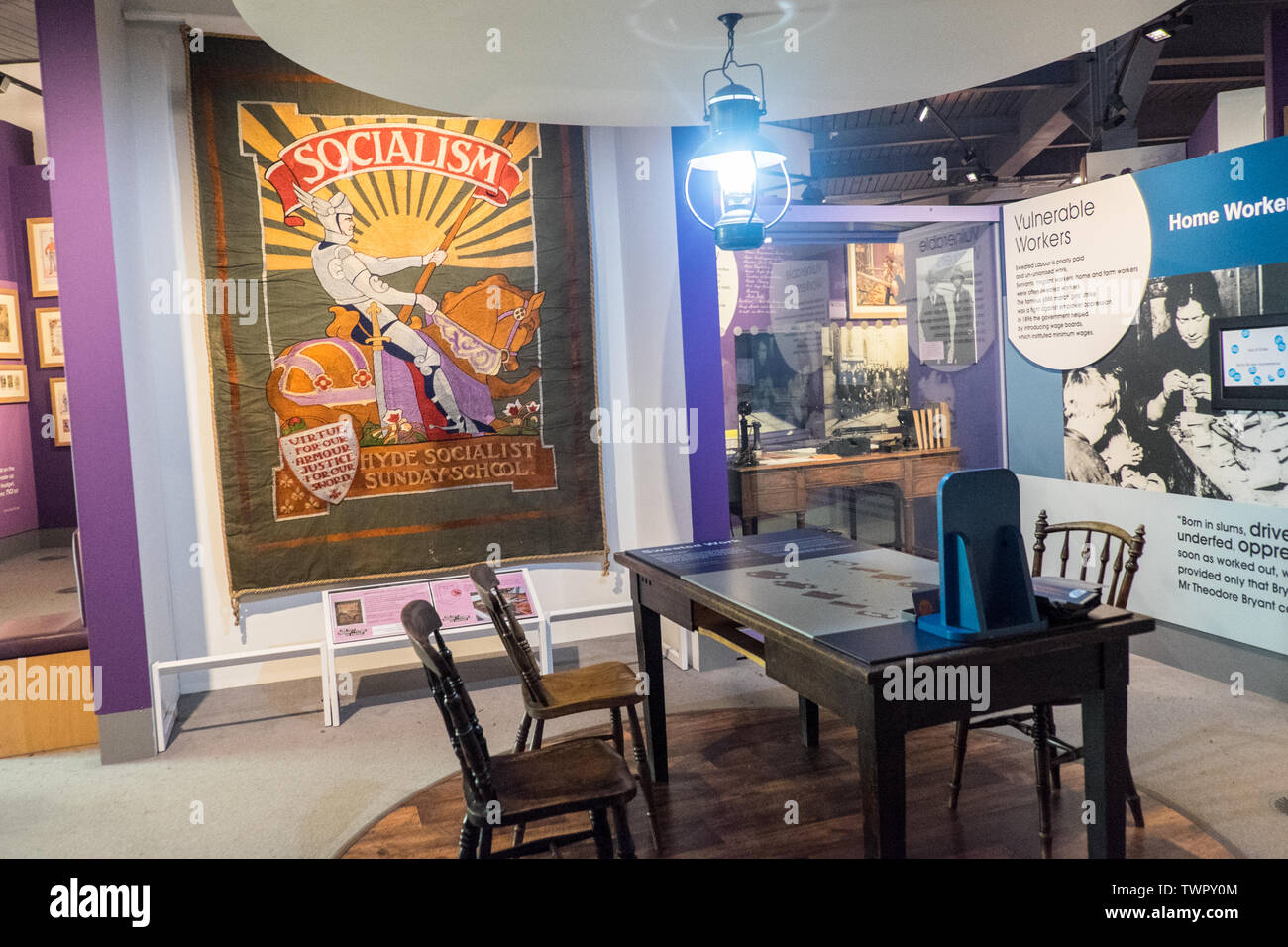 People's History Museum,Left Bank,devoted,to,equality,justice,Manchester,north,northern,north west,city,England,English,GB,UK,Britain,British,Europe, Stock Photo