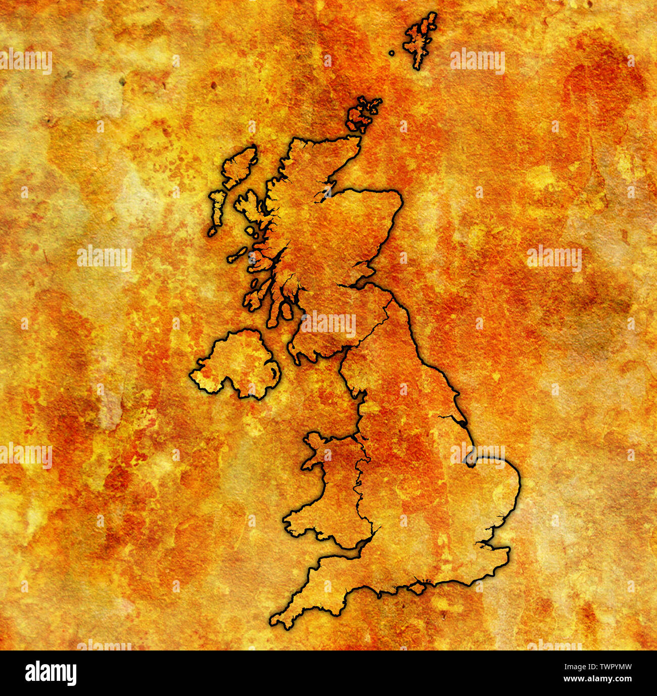 Political Map Of Great Britain With Countries Belonging To United Political Map Of Great Britain With Countries Belonging To United Kingdom TWPYMW