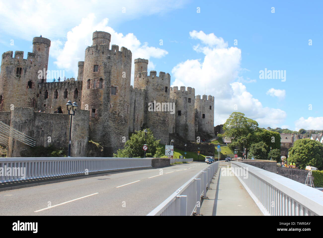 Conwy is a coastal town along the North Wales coast Stock Photo