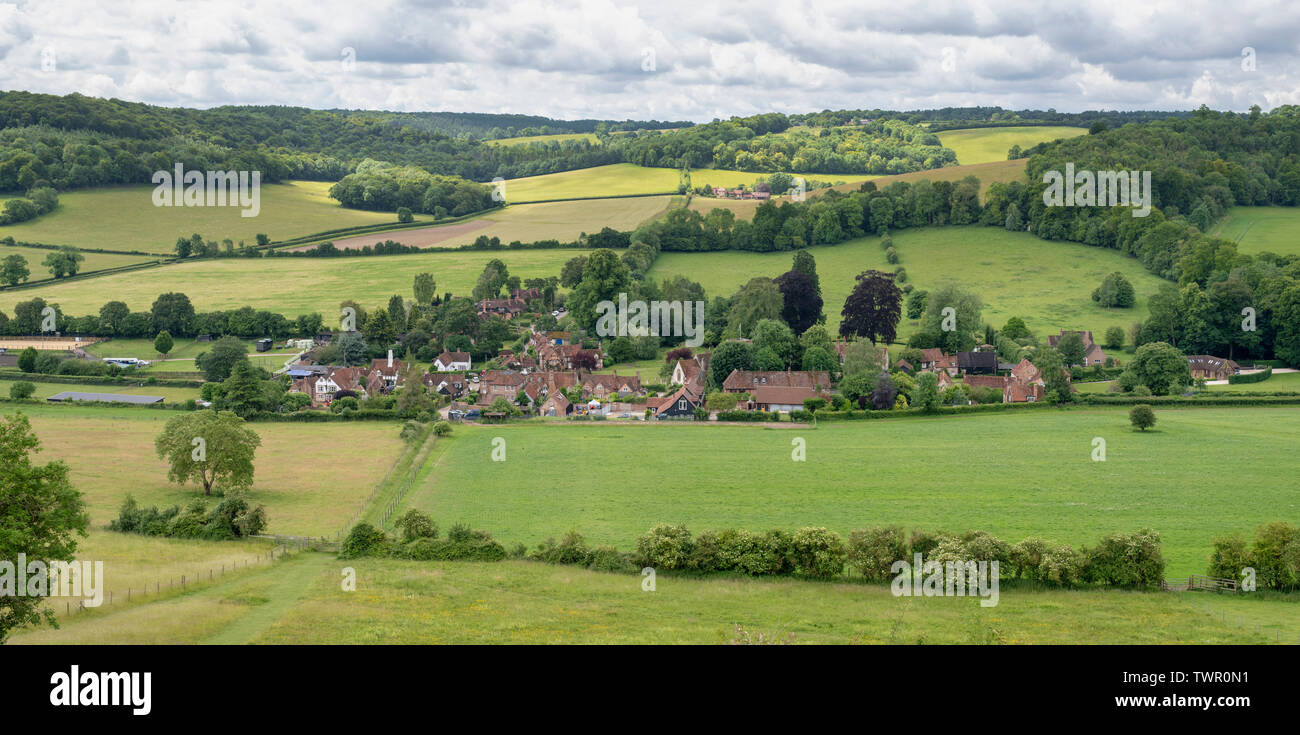Turville village in the chiltern hills. Buckinghamshire, England