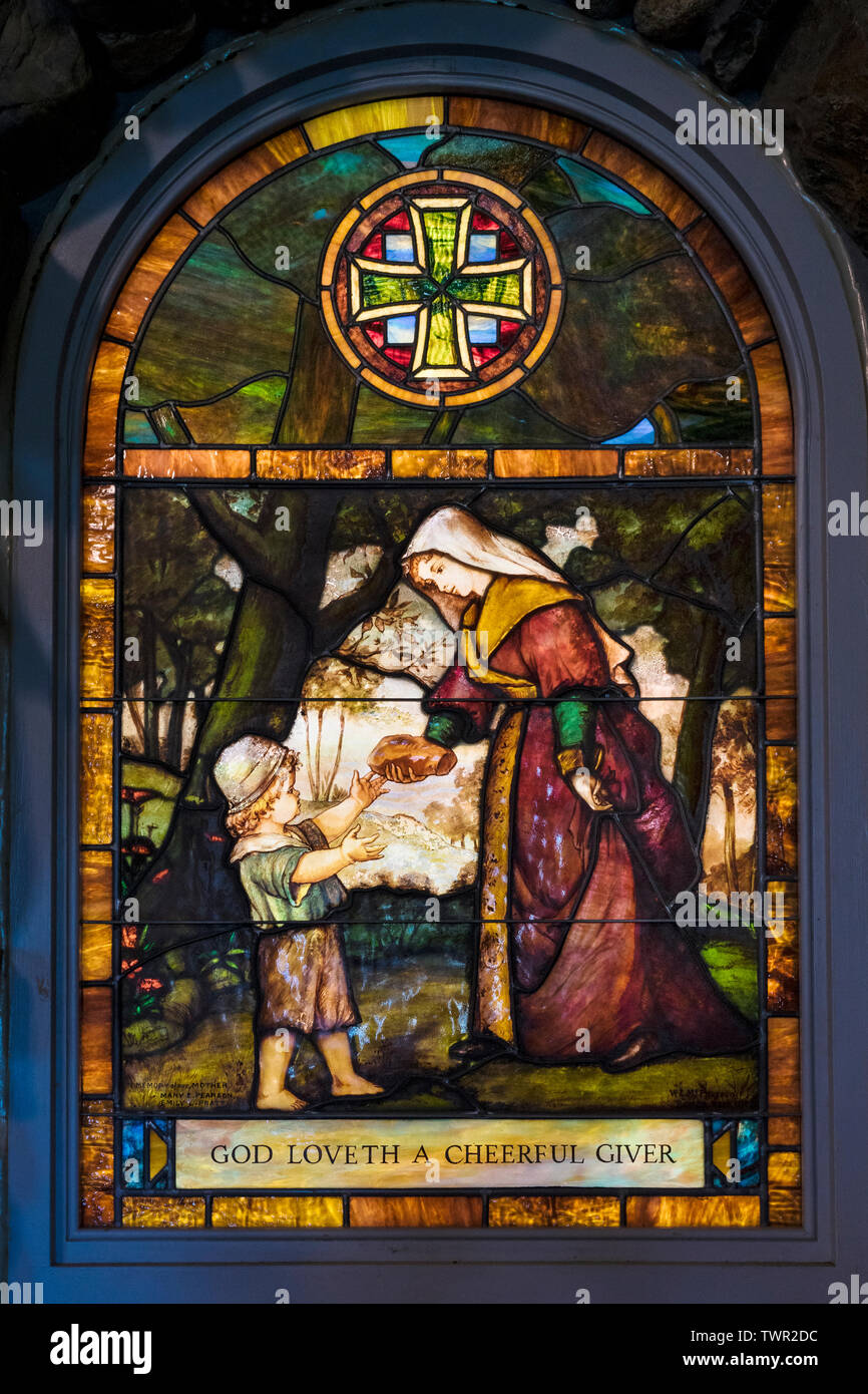 Episcopal church stained glass window hires stock photography and