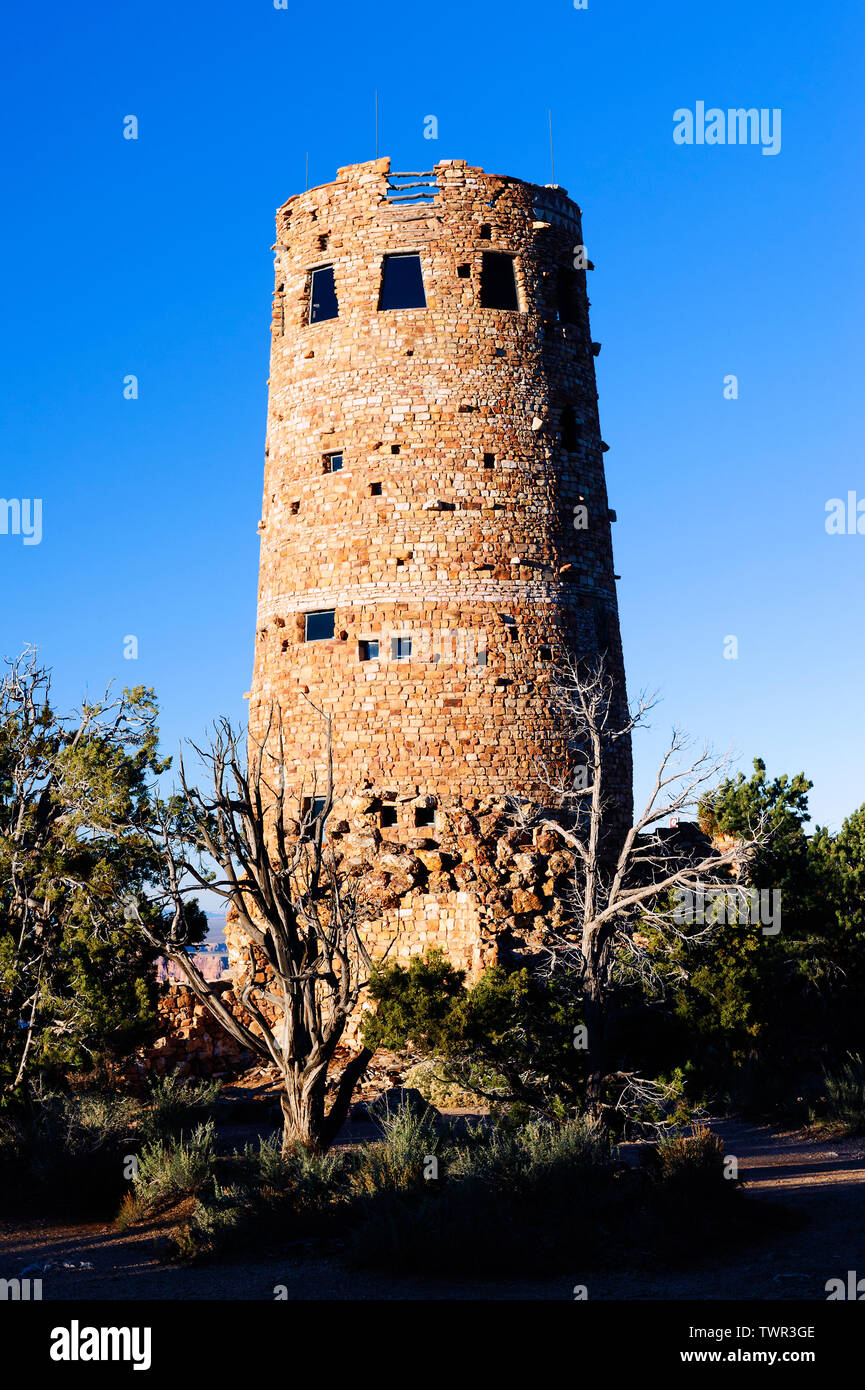 Desert View Watchtower, Grand Canyon South Rim, Arizona, USA. Completed ...