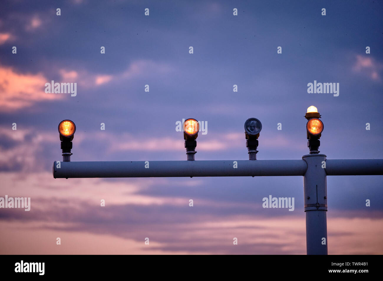 A part of the approach lighting system of an airport to help pilots