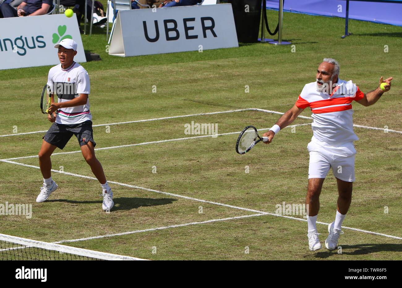 Liverpool Tennis Tournament with Mansour Bahrami credit Ian Fairbrother
