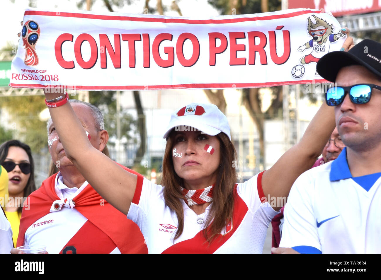 SÃO PAULO, SP - 22.06.2019: TORCIDA ACOMPANHA O JOGO DO BRASIL - Fans from  Brazil and Peru watch the Copa America game this Saturday, (22) at the  Brahma Arena, set up at