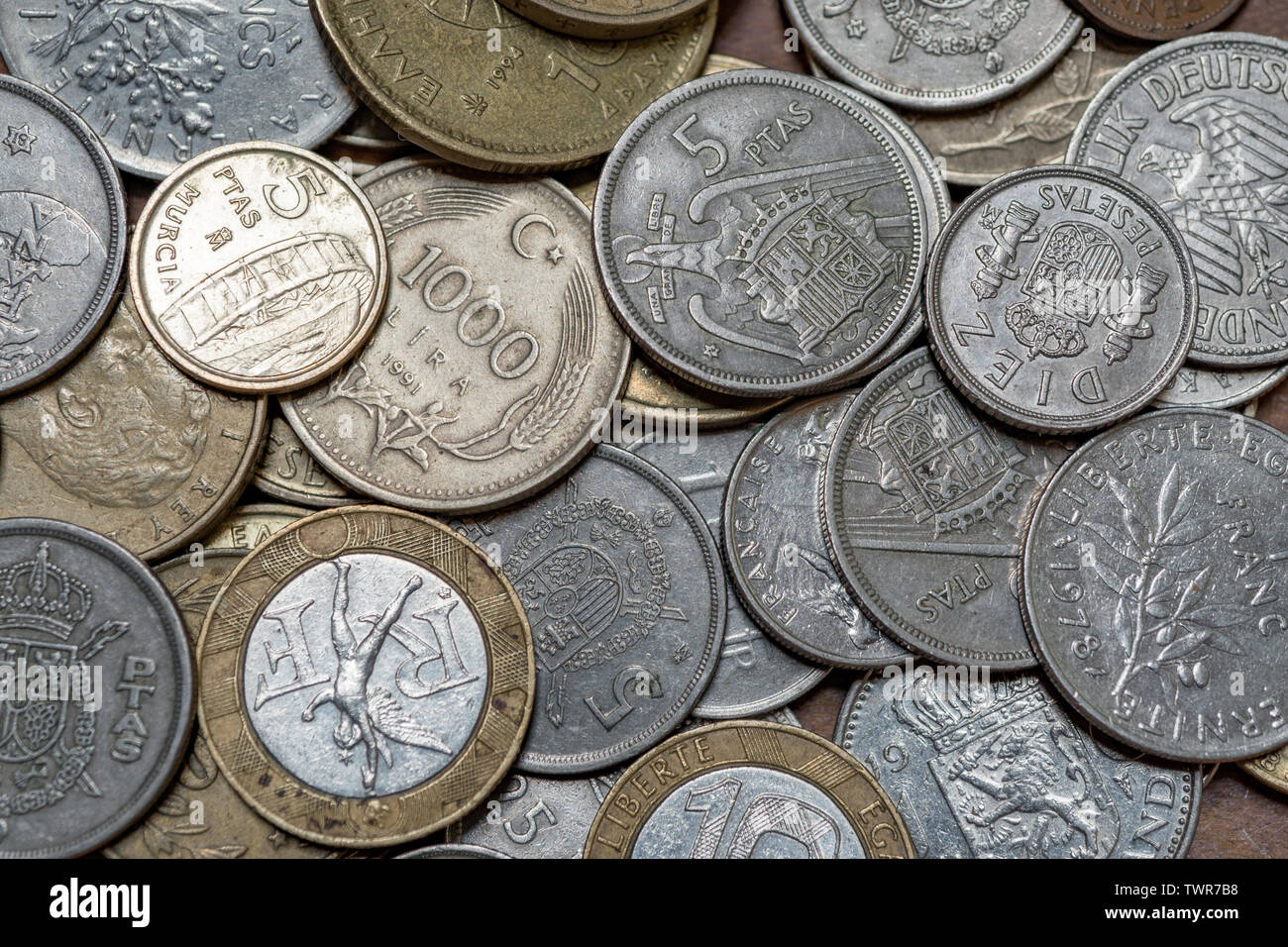 Old spanish coins hi-res stock photography and images - Alamy