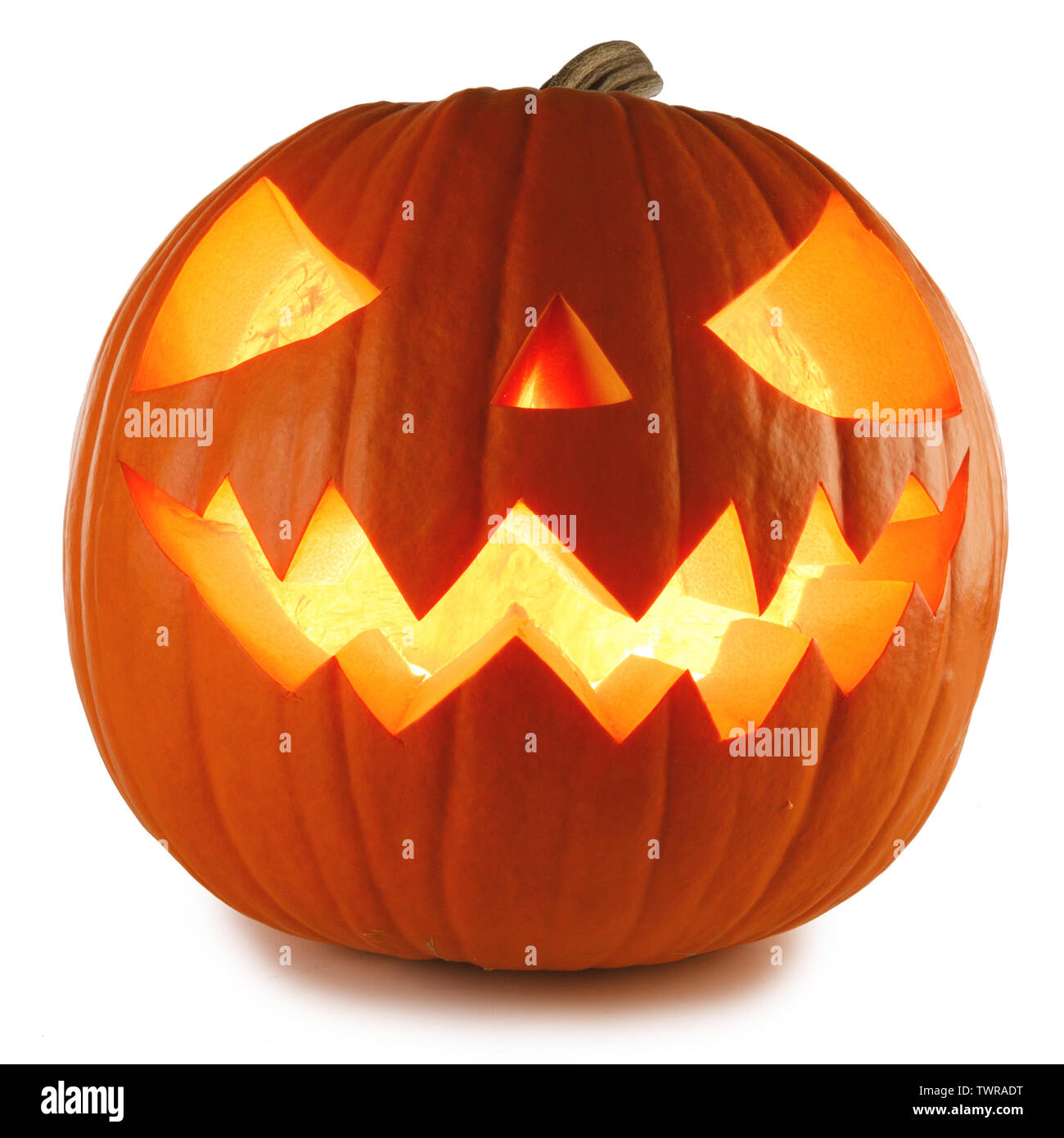 Halloween Pumpkin isolated on white background Stock Photo - Alamy