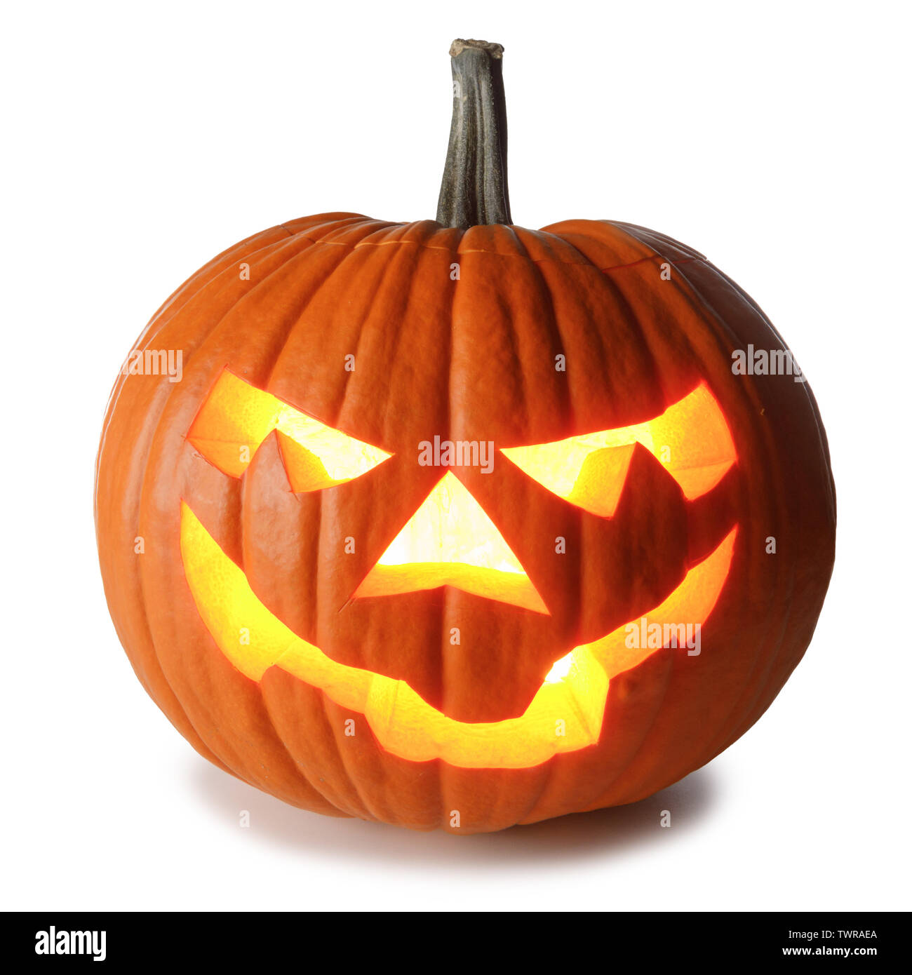 Halloween Pumpkin isolated on white background Stock Photo - Alamy