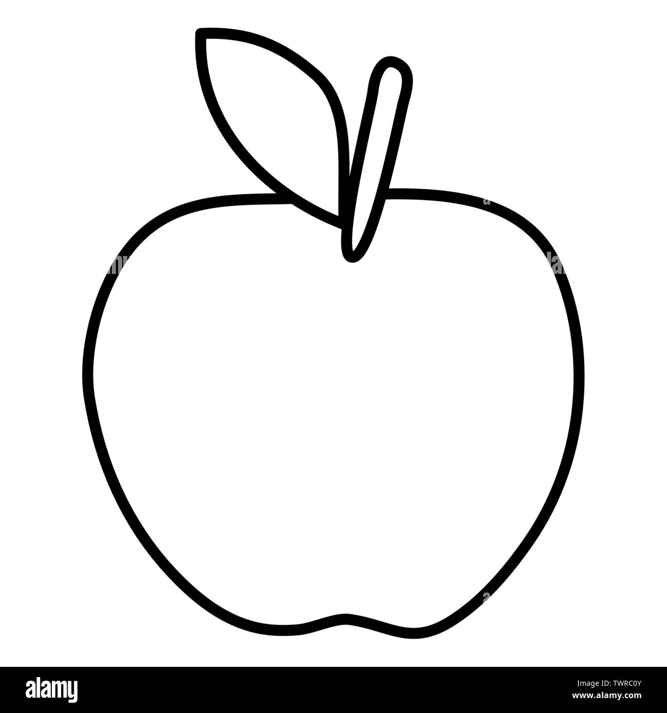 apple fresh fruit healthy icon Stock Vector Image & Art - Alamy