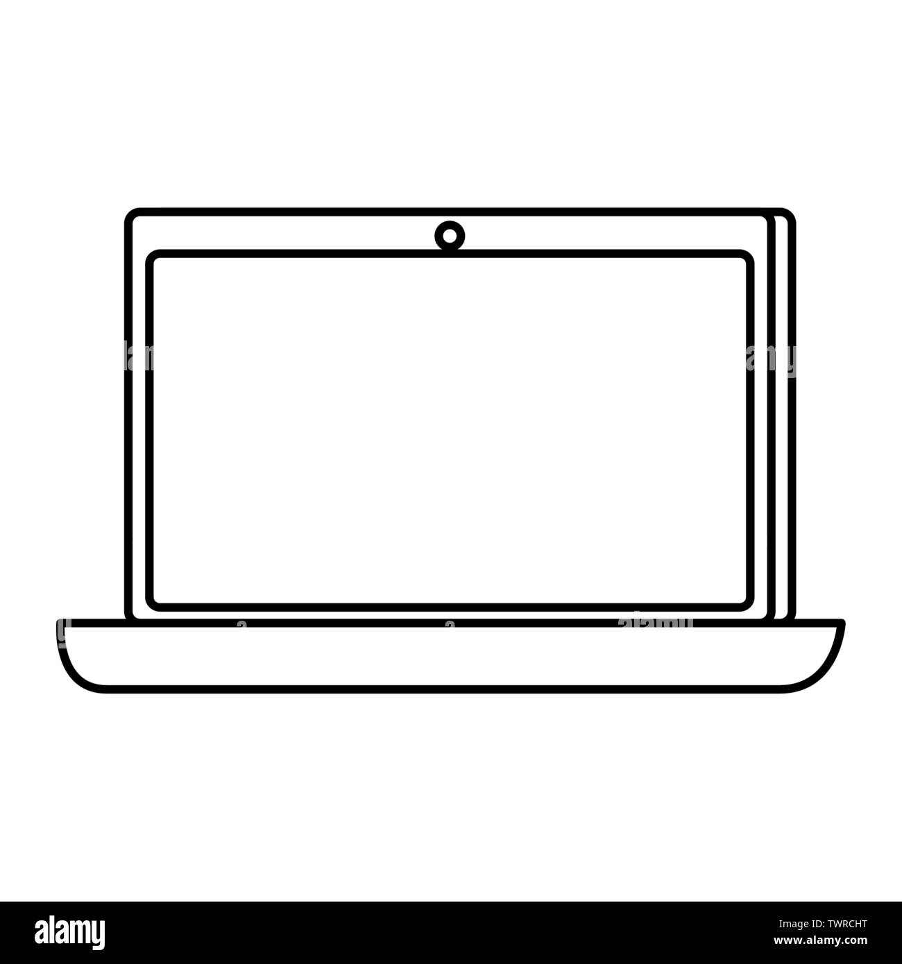 laptop computer portable device icon Stock Vector Image & Art - Alamy