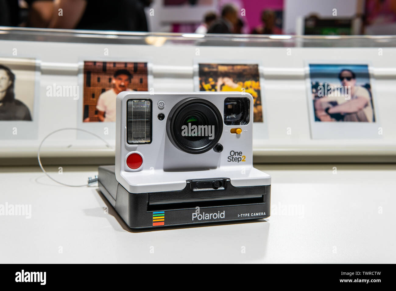 Berlin, Germany, August 29, 2018, Polaroid OneStep2 instant camera at  Polaroid exhibition pavilion showroom, stand at Global Innovations Show IFA  2018 Stock Photo - Alamy
