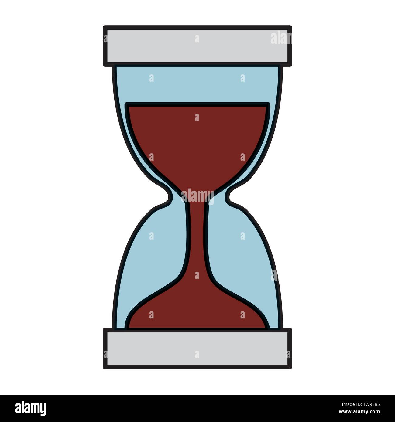 hourglass time device isolated icon Stock Vector Image & Art - Alamy
