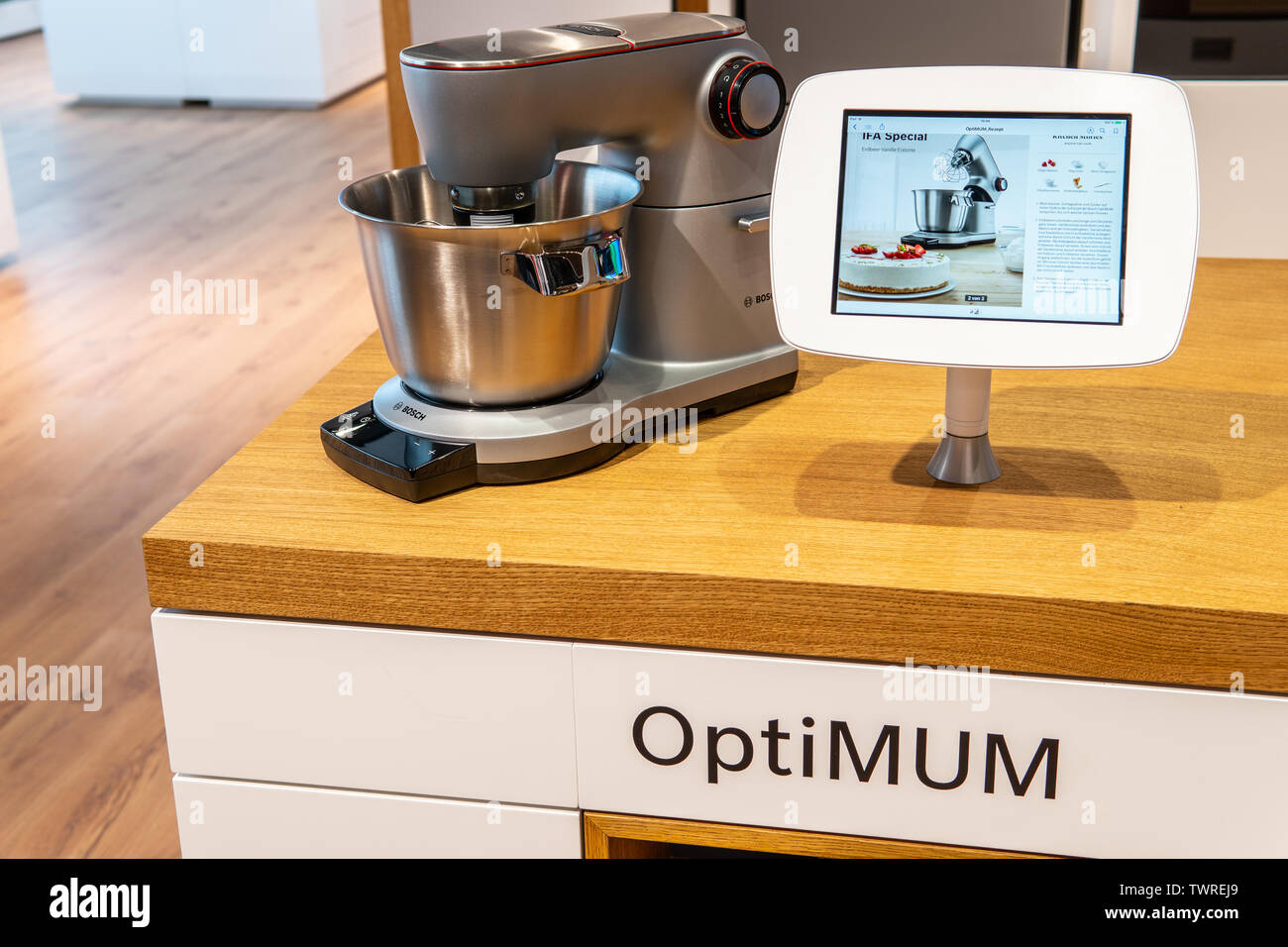 Berlin, Germany, August 29, 2018, Bosch OptiMUM Food Processor Kitchen machine, Robert Bosch