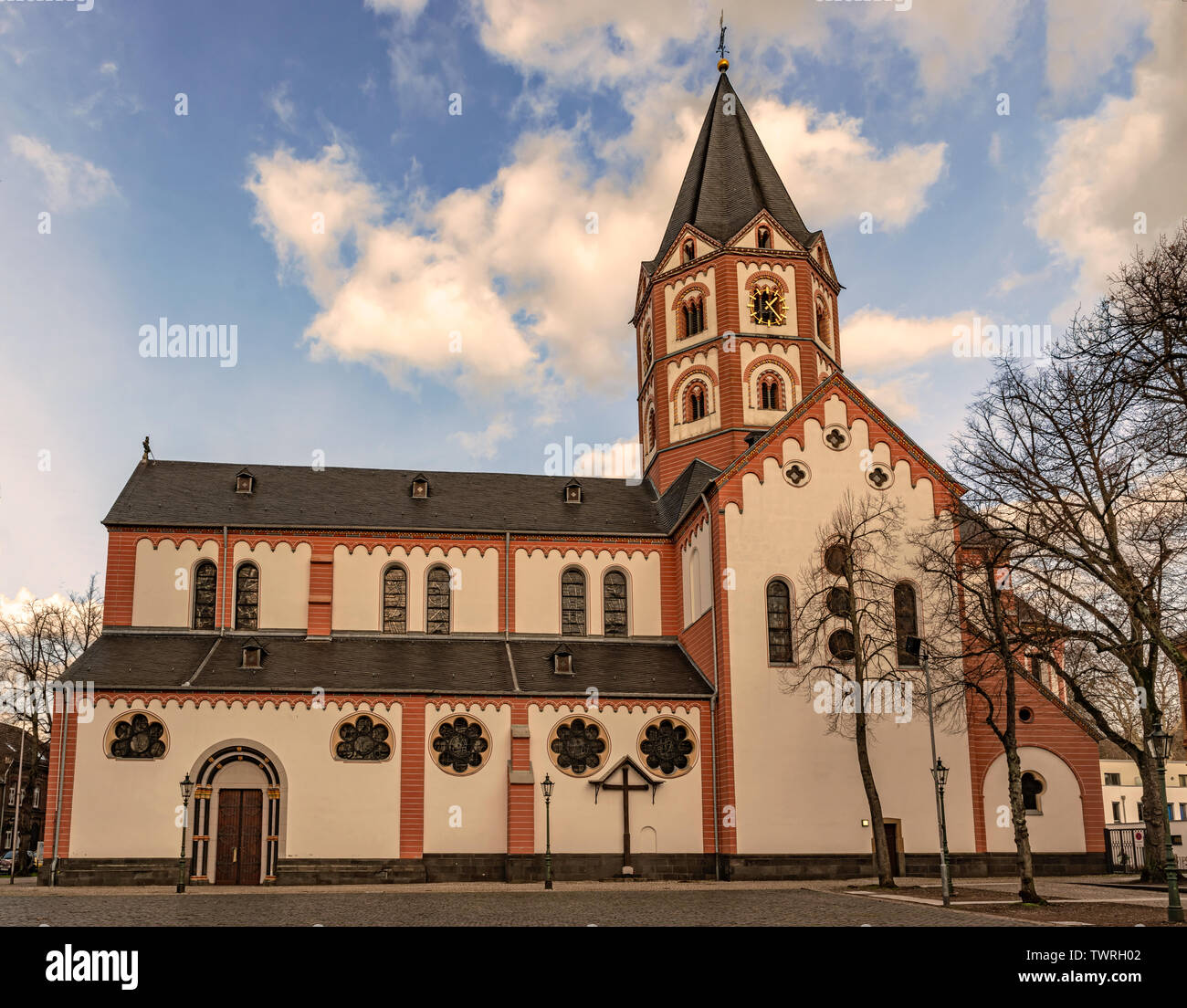 Gerresheim View at St. Margareta Catholic parish church in Dusseldorf, Gerresheim ...