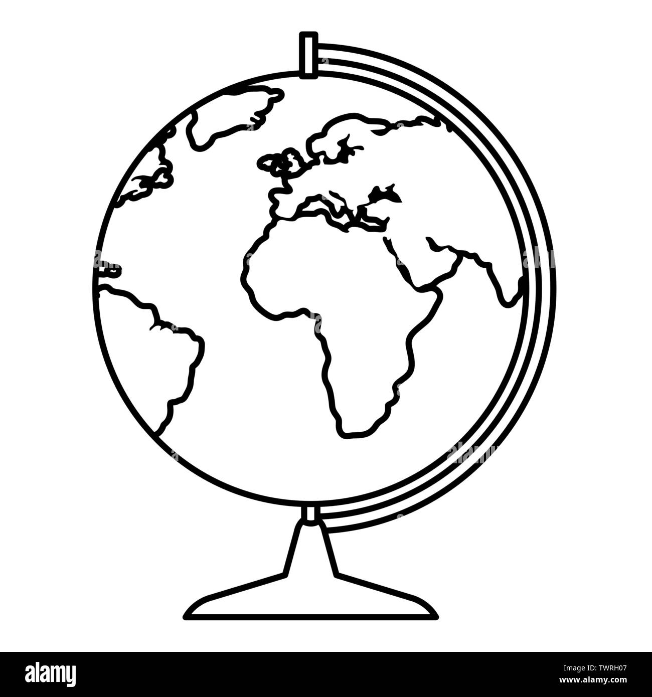 world map earth isolated icon Stock Vector Image & Art - Alamy