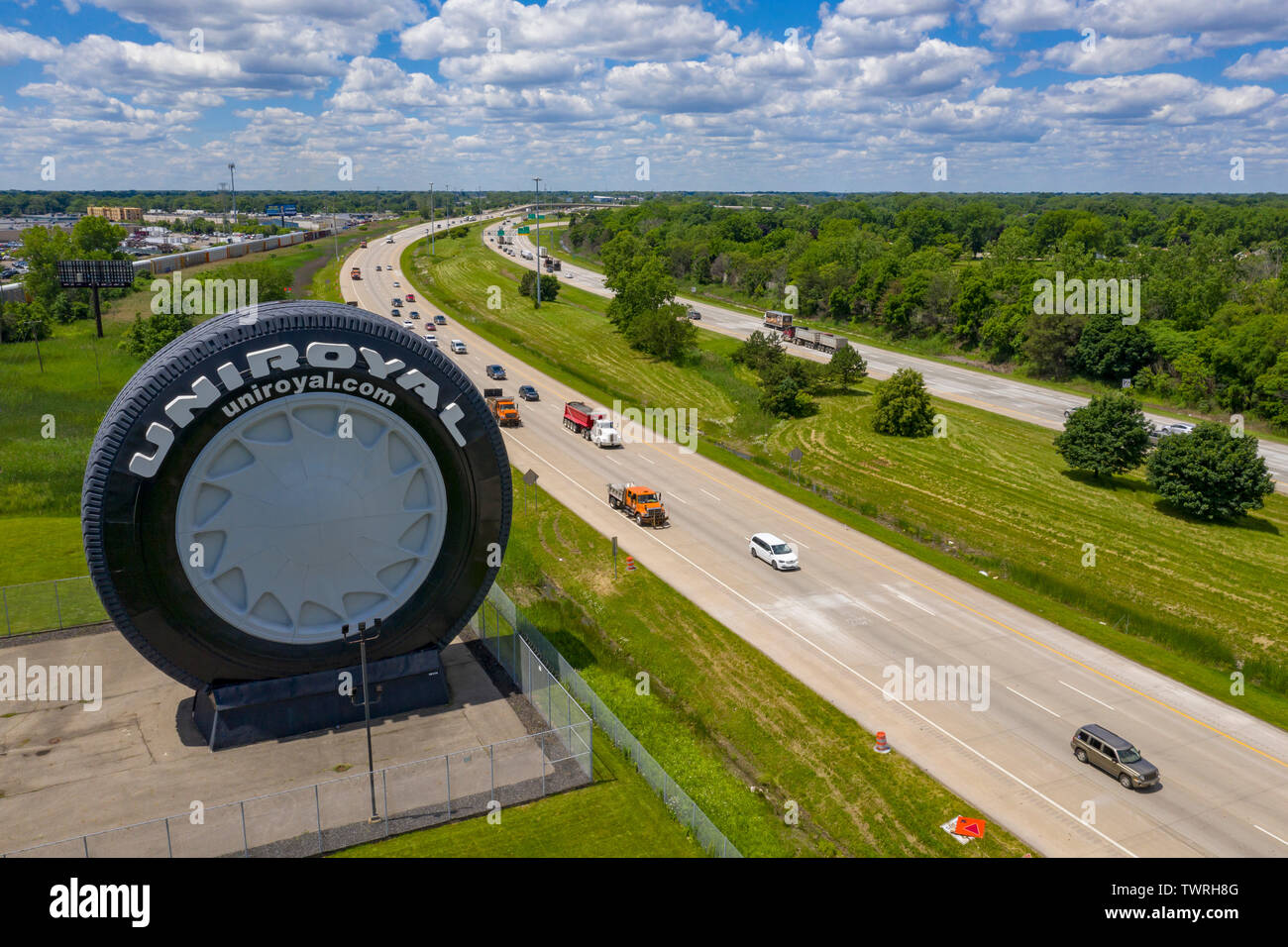 Allen Park, Michigan The giant Uniroyal tire, on the outskirts of