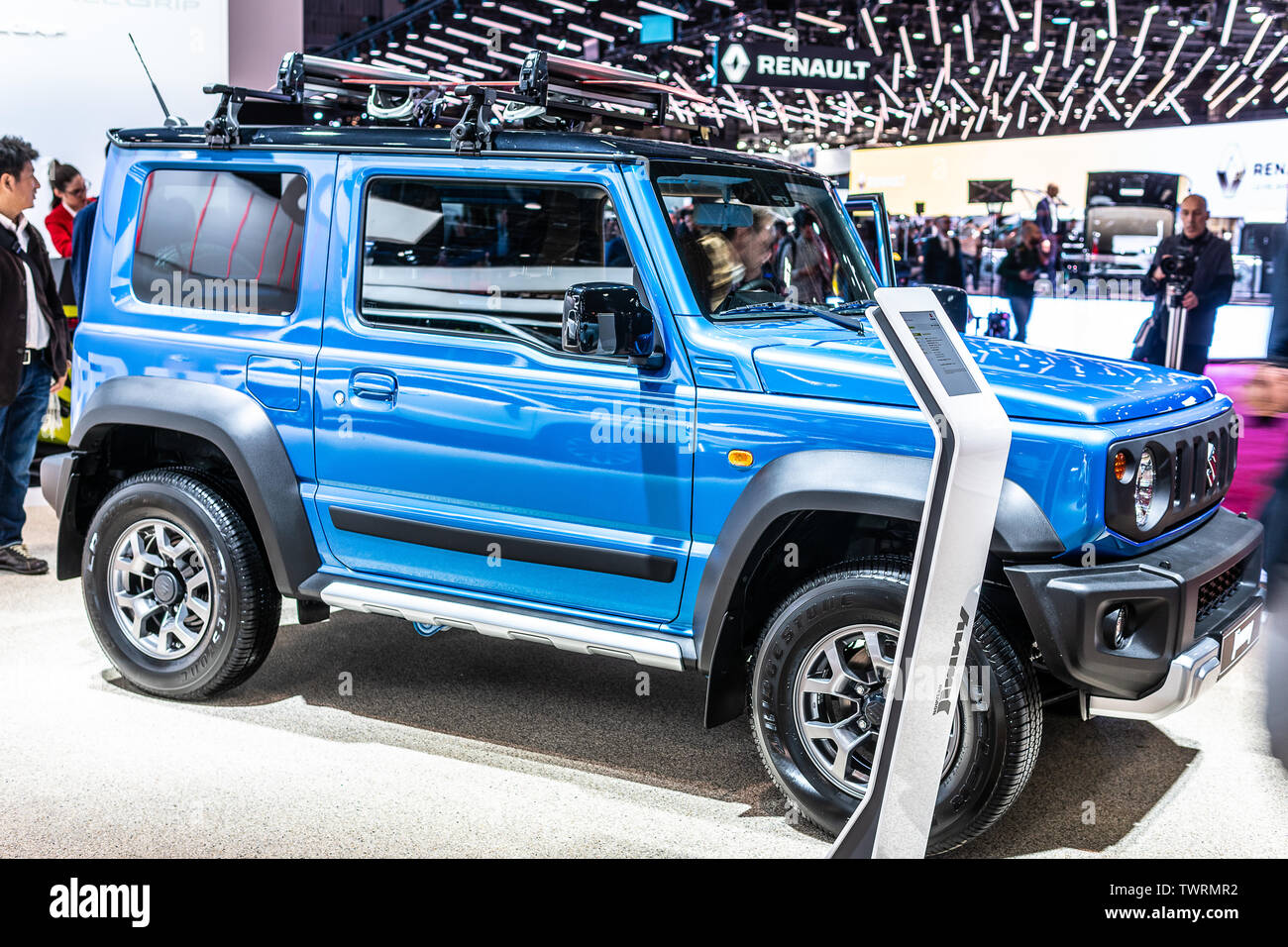 Paris, France, October 02, 2018: all new Suzuki Jimny 4th gen at