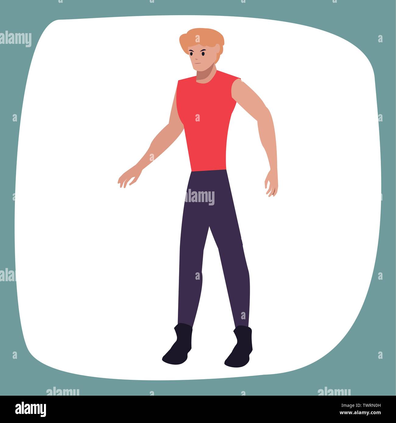 man character male casual clothes vector illustration Stock Vector ...