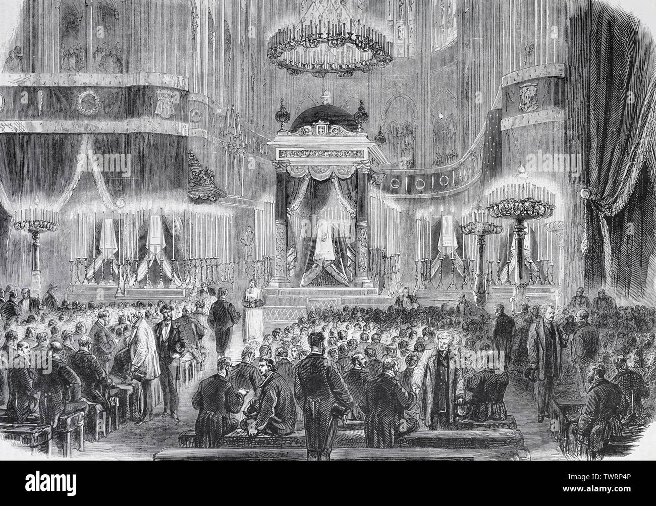 Funeral of the Archbishop of Paris, 1871 Stock Photo