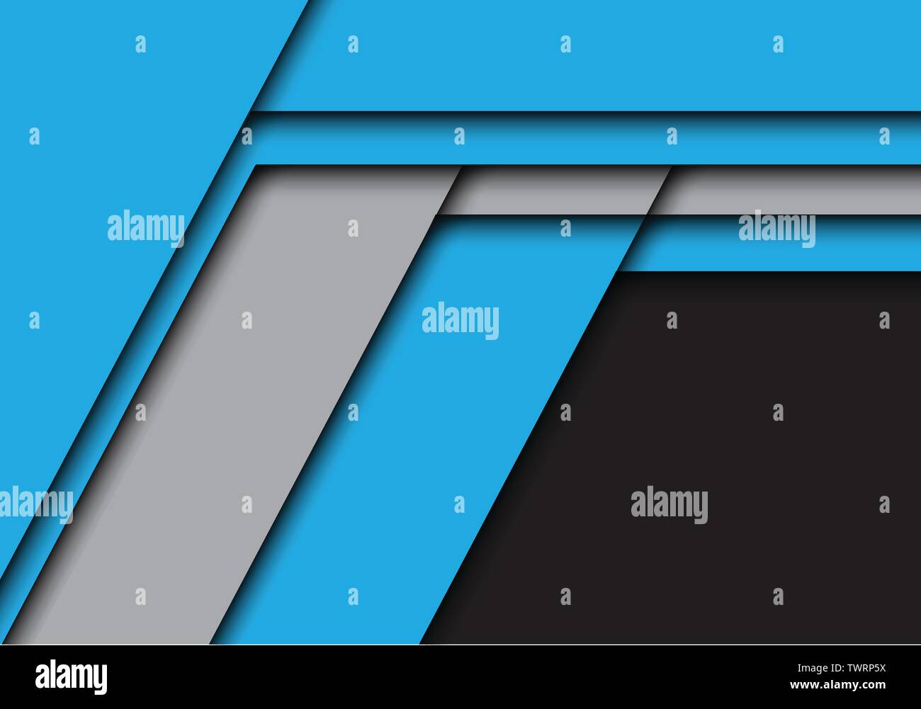 Abstract blue grey arrow overlap with dark blank space design modern ...