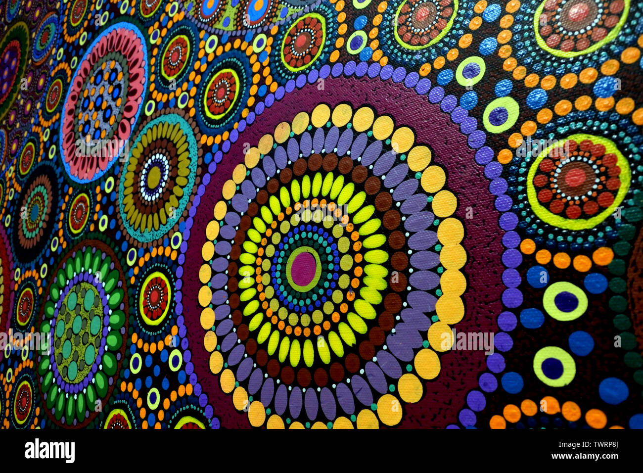 Indigenous Australian Art Dot Painting It S One Of The Oldest Traditional Form Of Art In The World Stock Photo Alamy