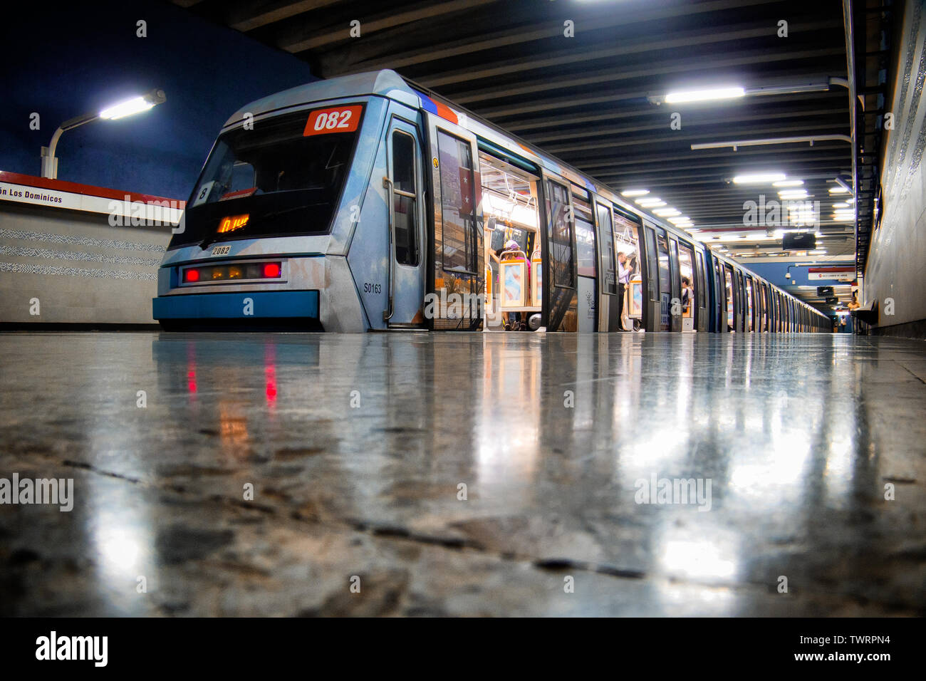Ns93 SANTIAGO, CHILE - FEBRUARY 2014: A special themed NS93 train at ...