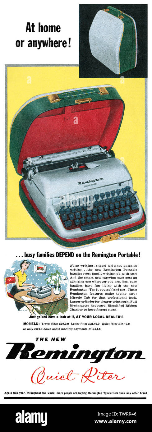 Typewriter 1950s Stock Photos Typewriter 1950s Stock Images Alamy