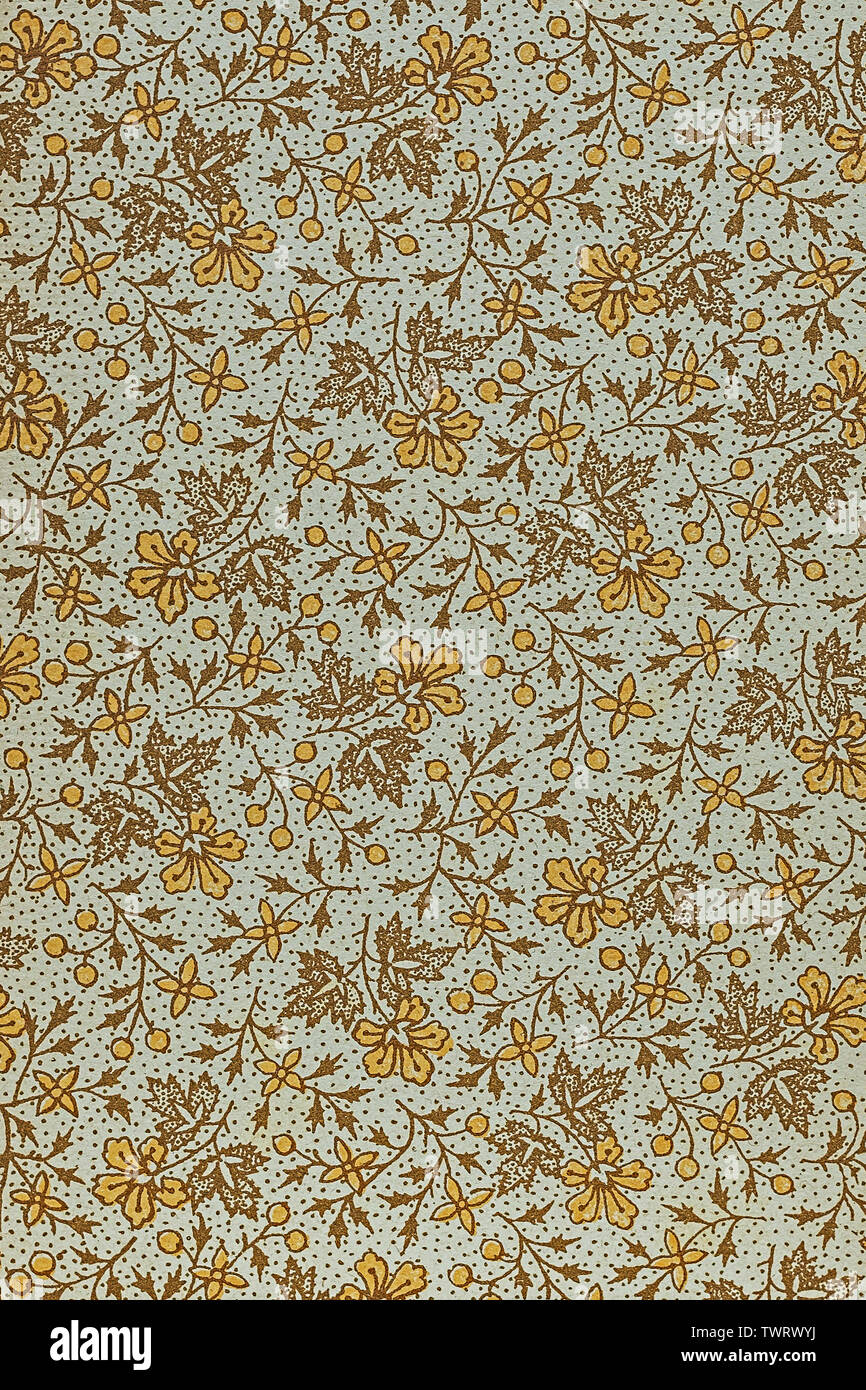texture background paper flowers old-fashioned Stock Photo