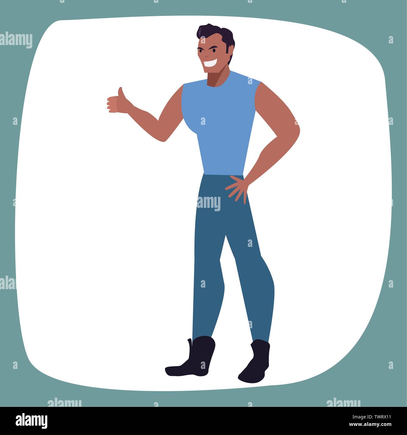 man character male casual clothes vector illustration Stock Vector ...