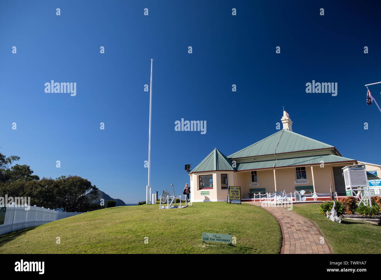 Lighthouse at Nelson Bay, NSW, Australia Stock Photo Alamy