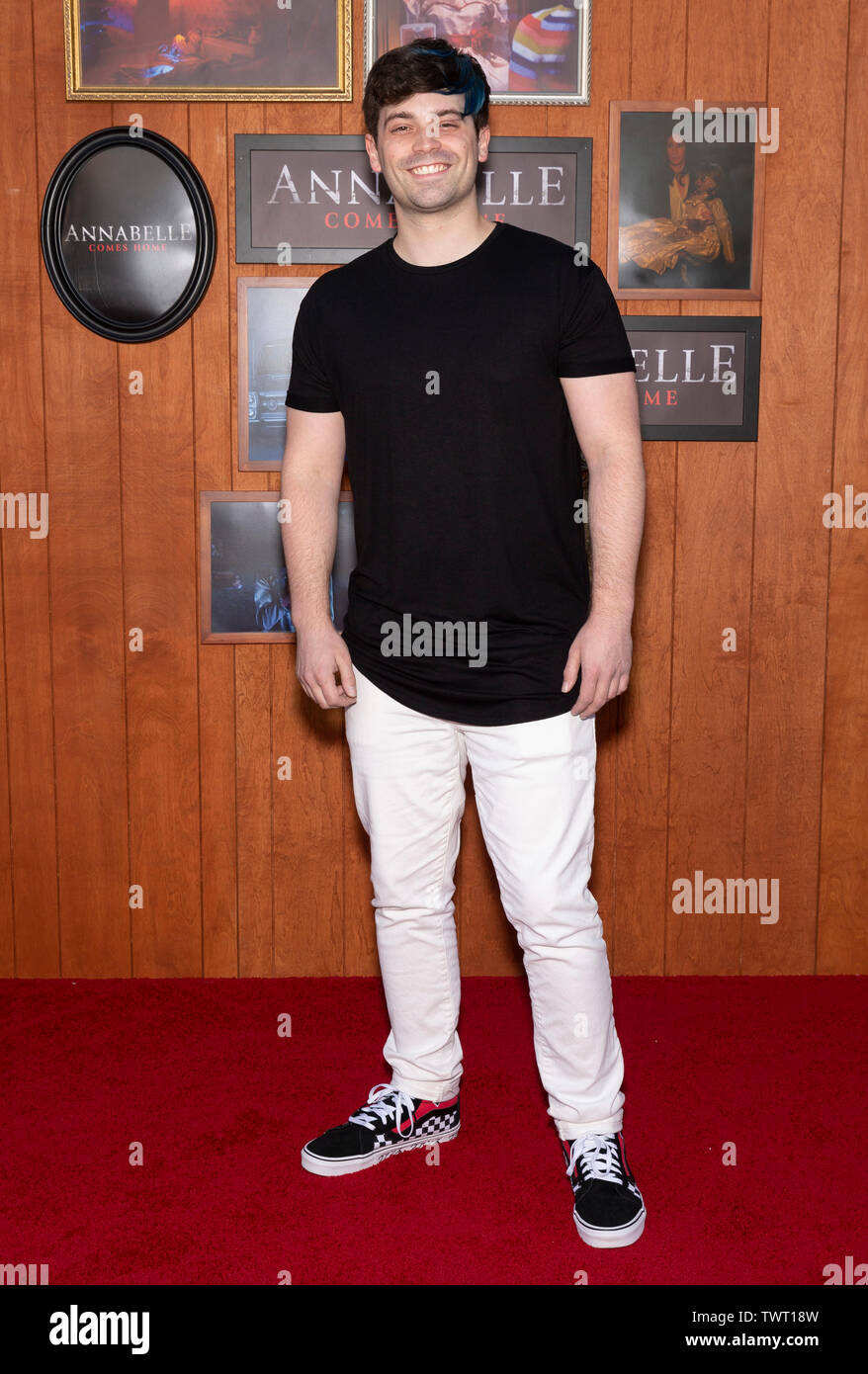 Westwood, CA - June 20, 2019: Damien Haas arrives for the Premiere Of Warner Bros' 'Annabelle Comes Home' held at Regency Village Theatre Stock Photo