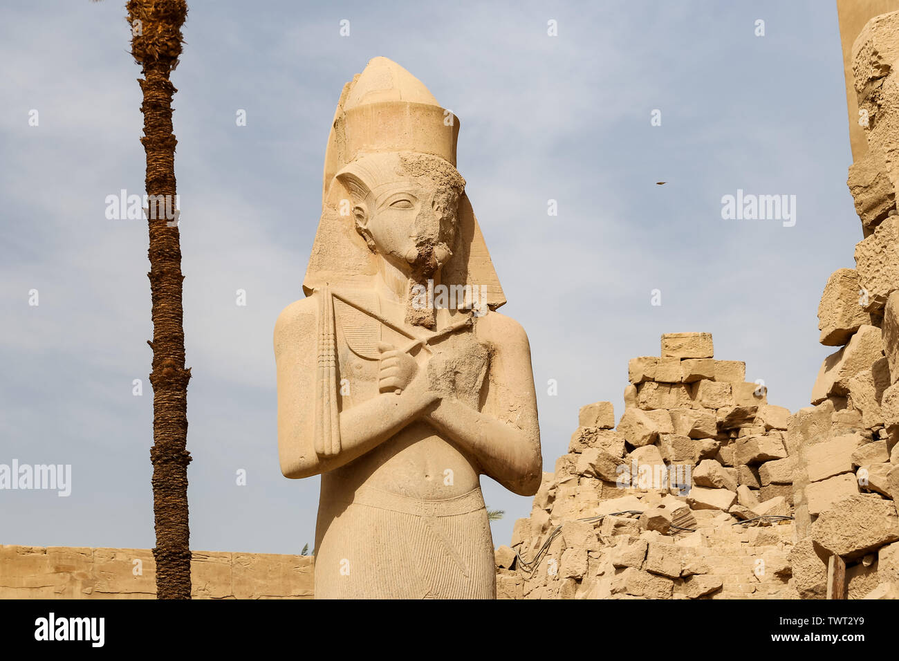 Sculpture in Karnak Temple in Luxor City, Egypt Stock Photo - Alamy