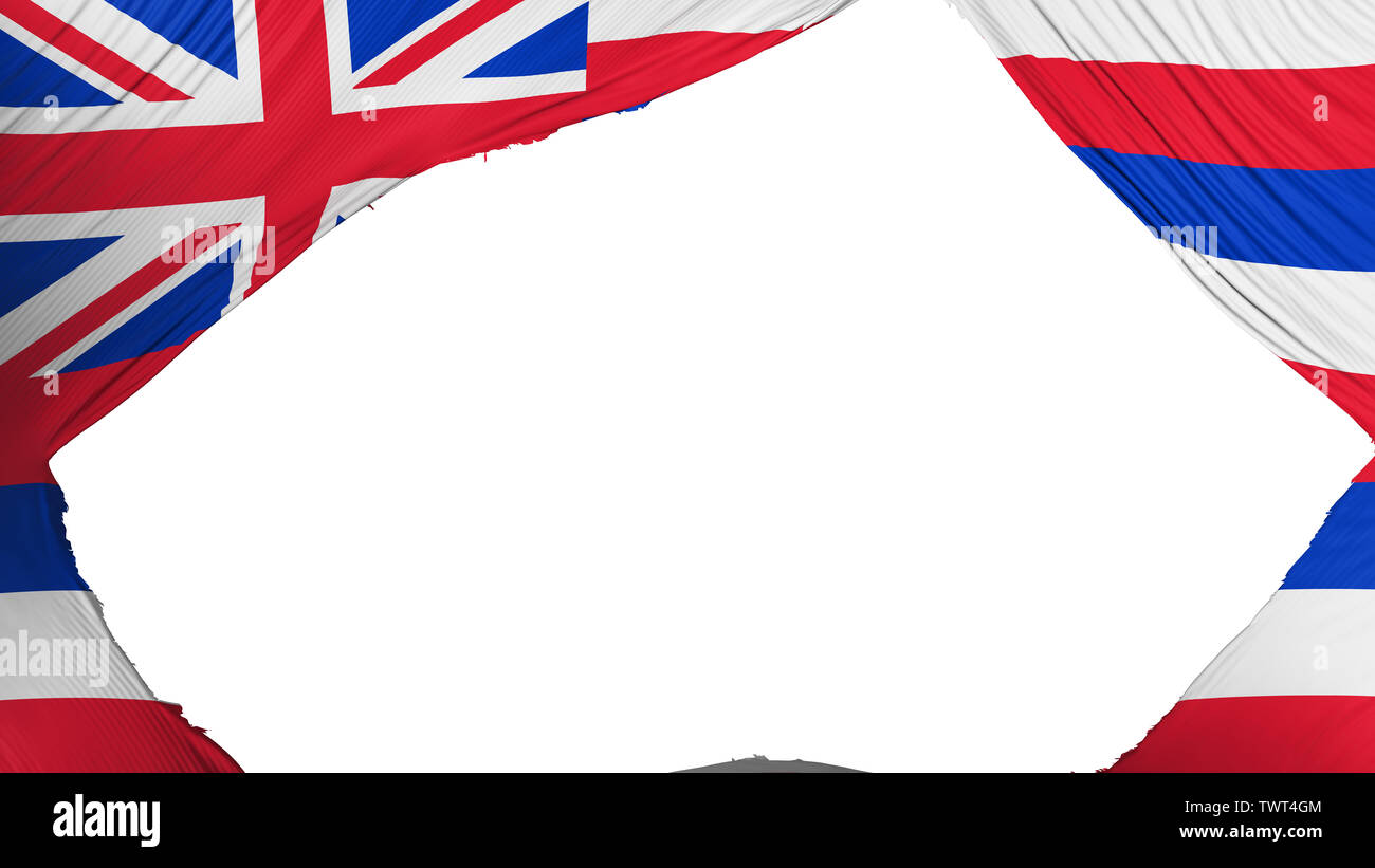 Divided Hawaii state flag Stock Photo Alamy